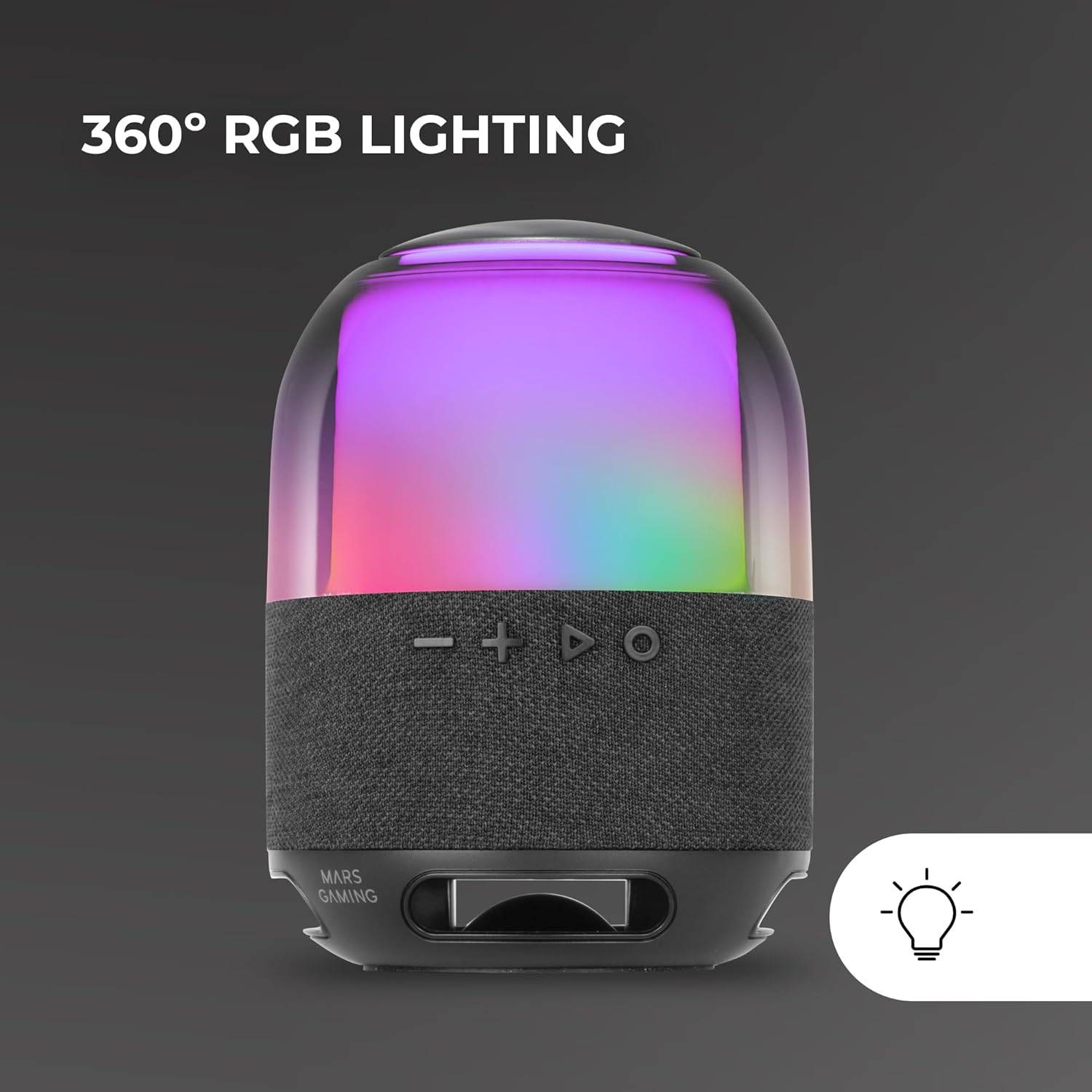 Altifalante com Bluetooth Mars Gaming MS-FLOW/ 15W/ 1.0 - Imagem 4