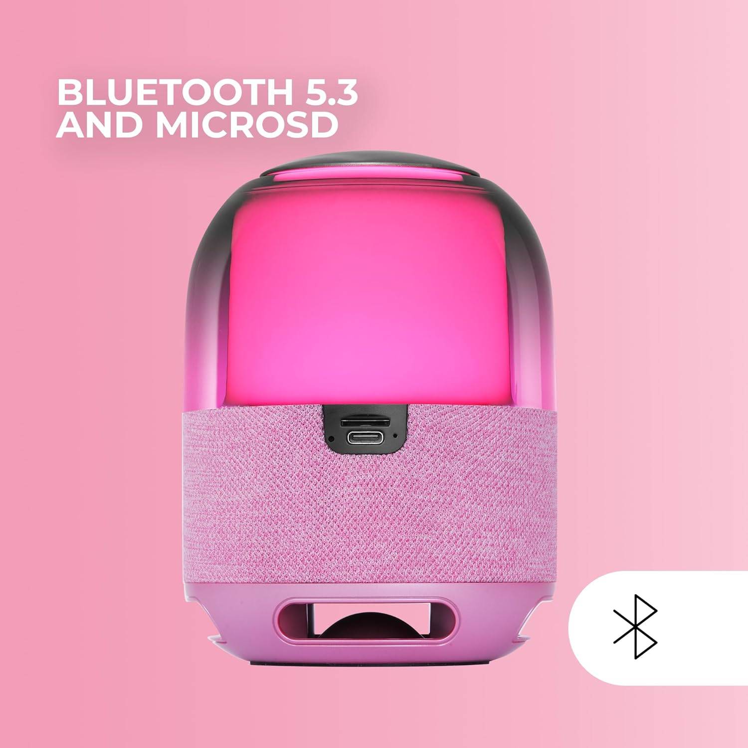 Altifalante com Bluetooth Mars Gaming MS-FLOW/ 15W/ 1.0/ Rosa - Imagem 3
