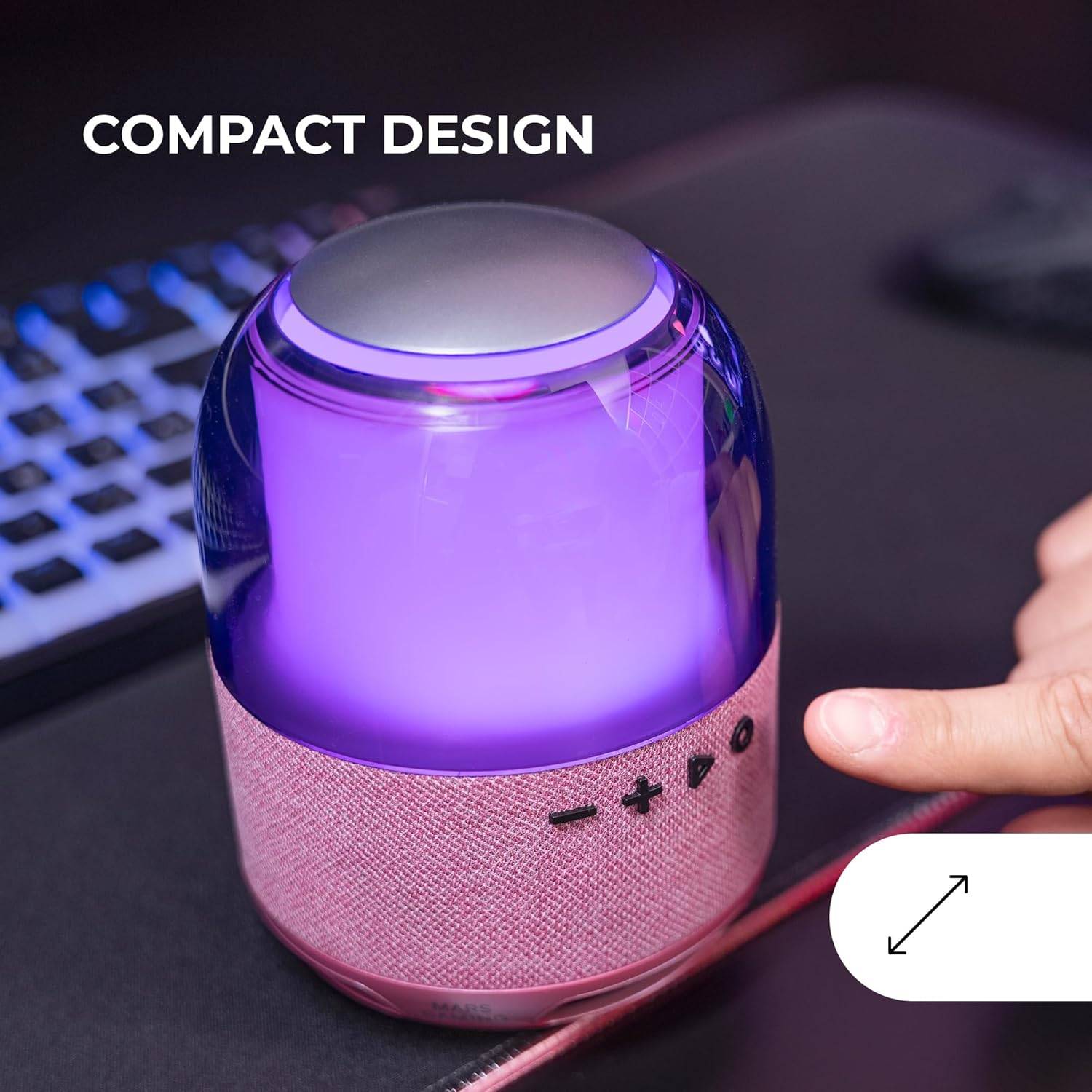 Altifalante com Bluetooth Mars Gaming MS-FLOW/ 15W/ 1.0/ Rosa - Imagem 5