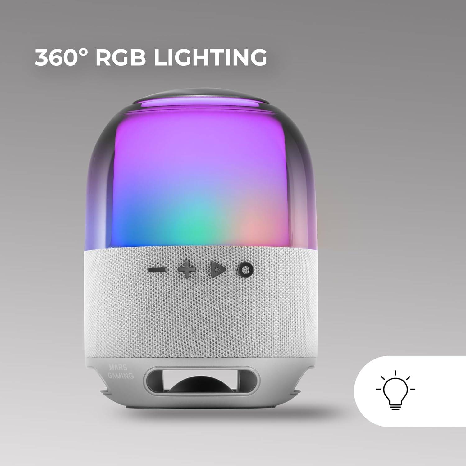 Altifalante com Bluetooth Mars Gaming MS-FLOW/ 15W/ 1.0/ Branco - Imagem 4