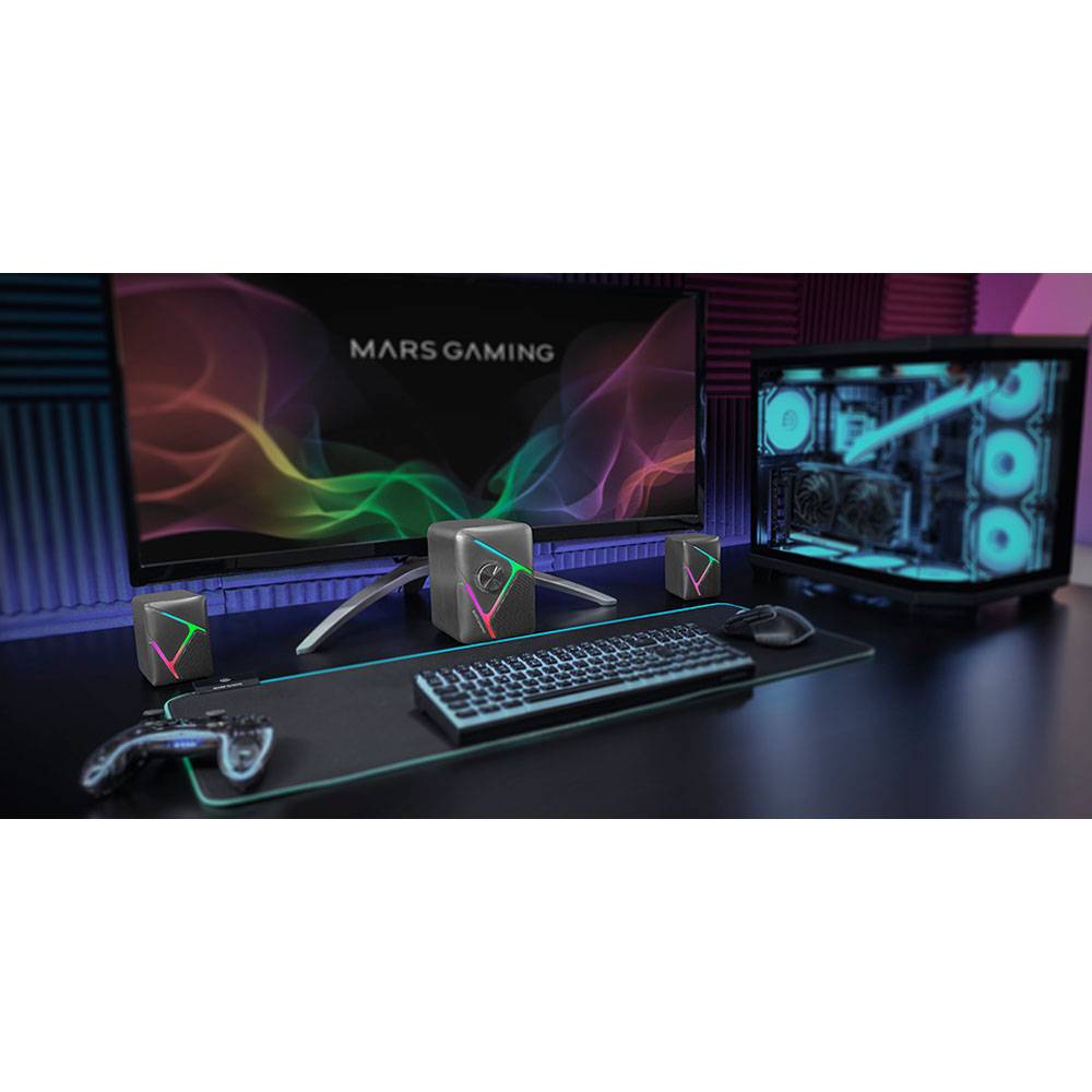 Altifalantes Mars Gaming MS-H21/ 35W/ 2.1/ Brancos - Imagem 7