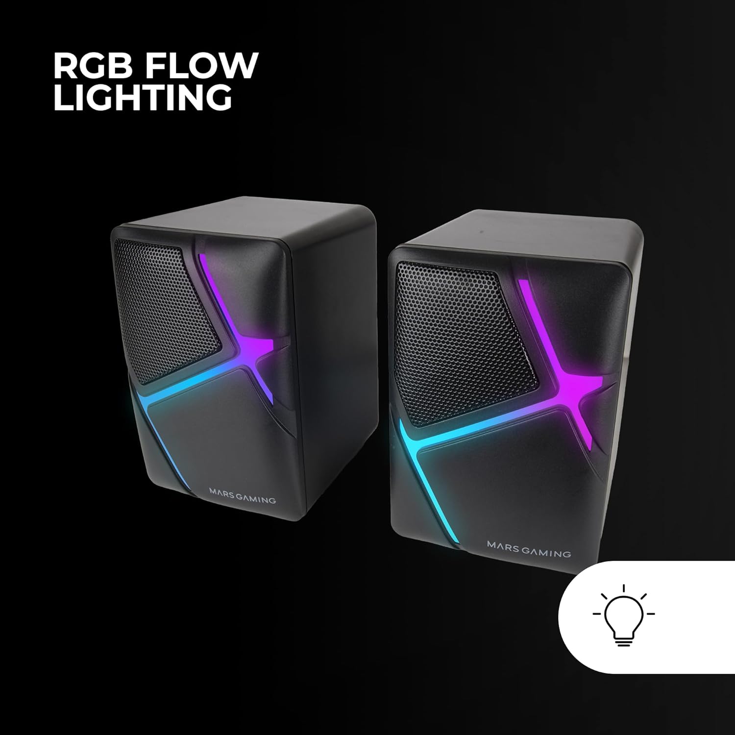 Altifalantes Mars Gaming MS-H/ 10W/ 2.0/ Pretos - Imagem 2