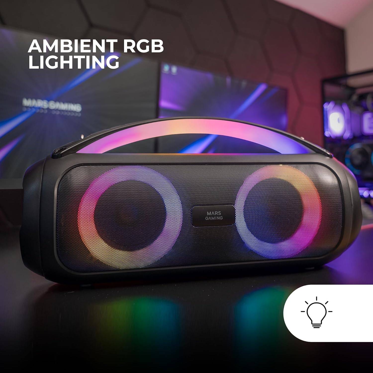Altifalante com Bluetooth Mars Gaming MS-PULSE/ 50W RMS/ 2.0/ Preto - Imagem 3