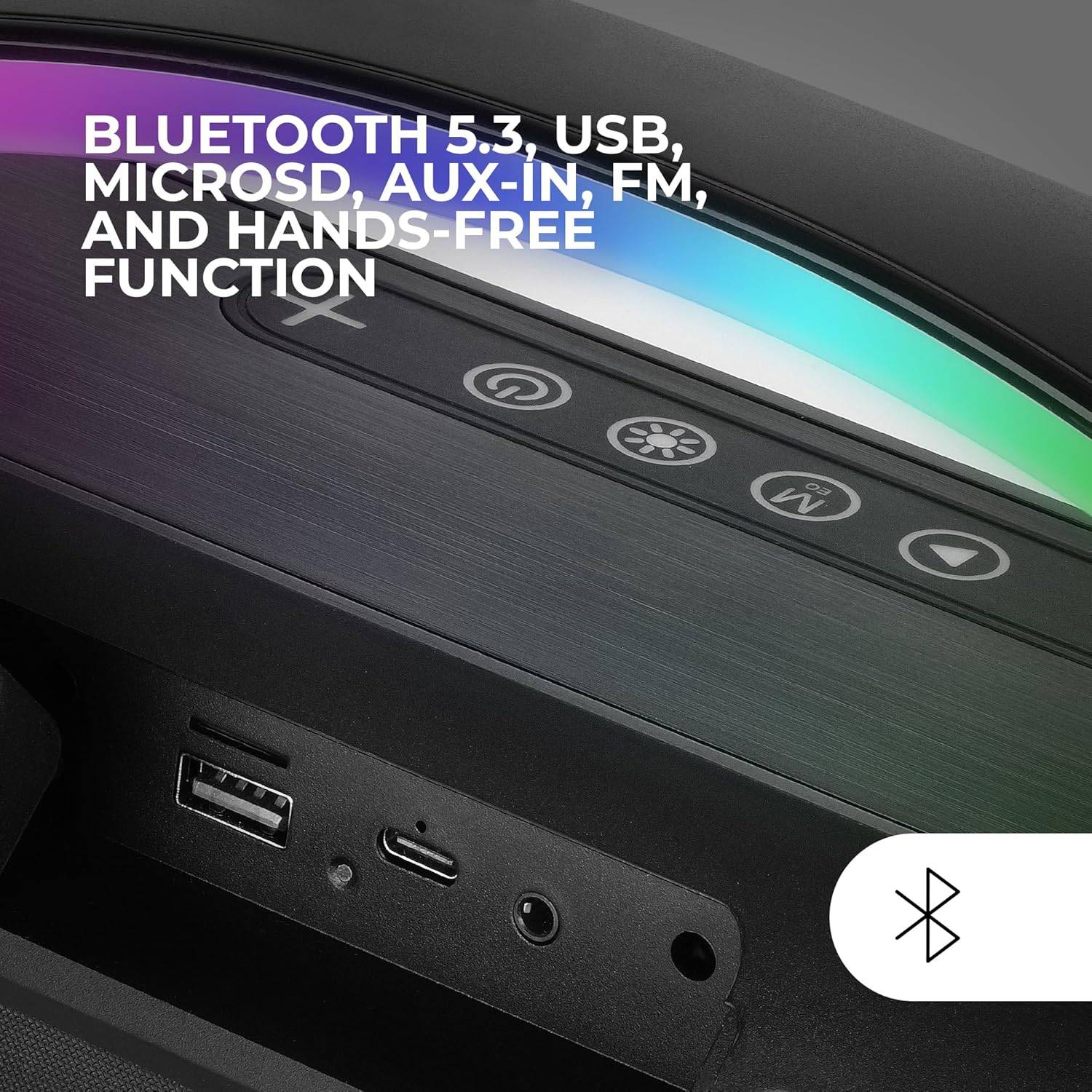 Altifalante com Bluetooth Mars Gaming MS-PULSE/ 50W RMS/ 2.0/ Preto - Imagem 5