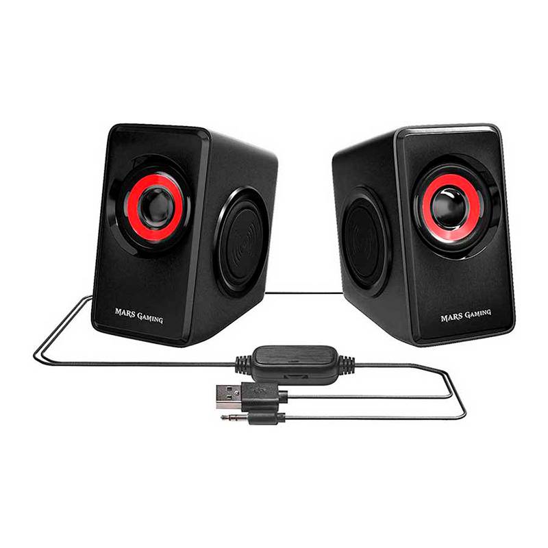 Altifalantes Mars Gaming MS1/ 10W/ 2.0/ Vermelhos - Imagem 3
