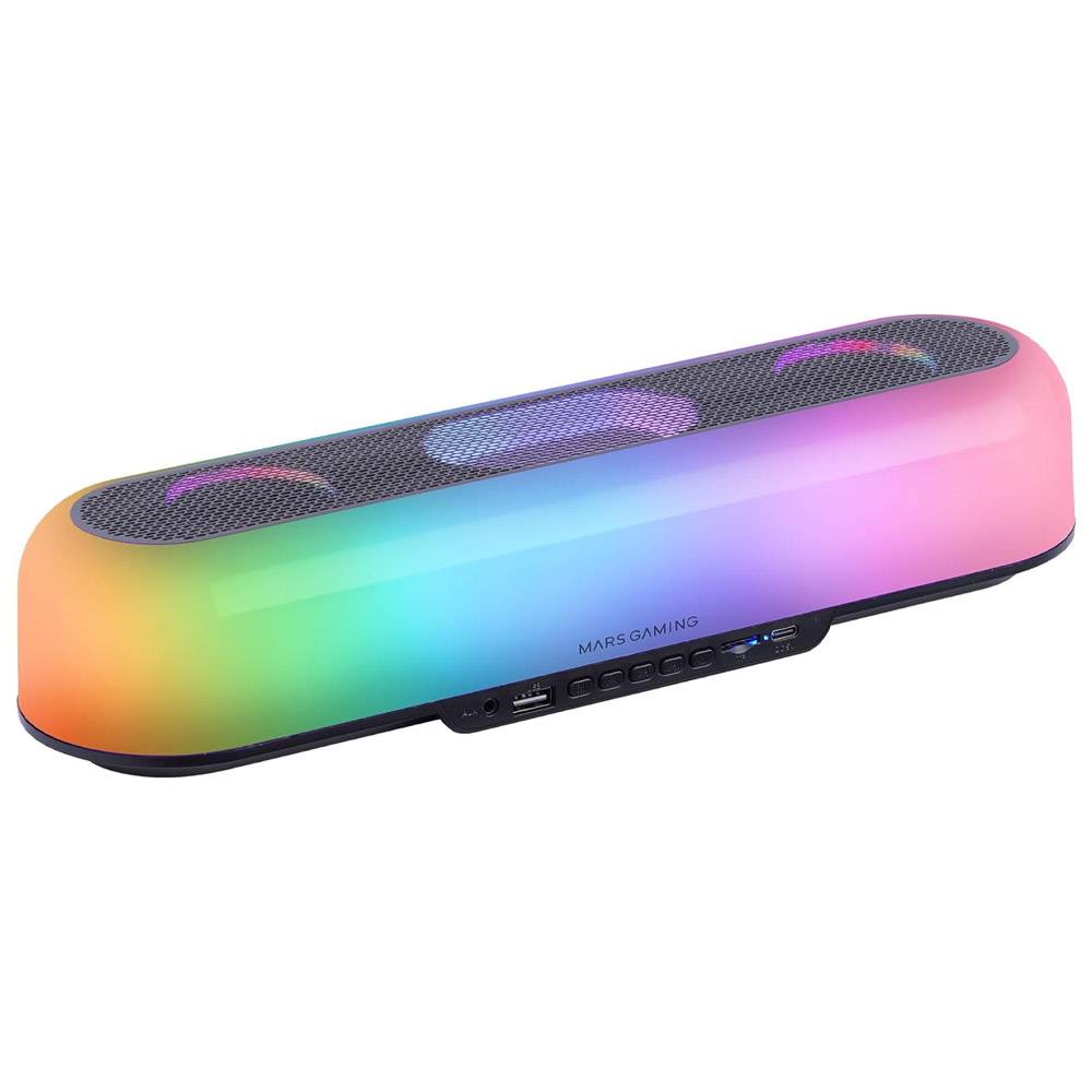 Barra de Som com Bluetooth Mars Gaming MSB-ORB/ 20W/ 2.0/ Preta