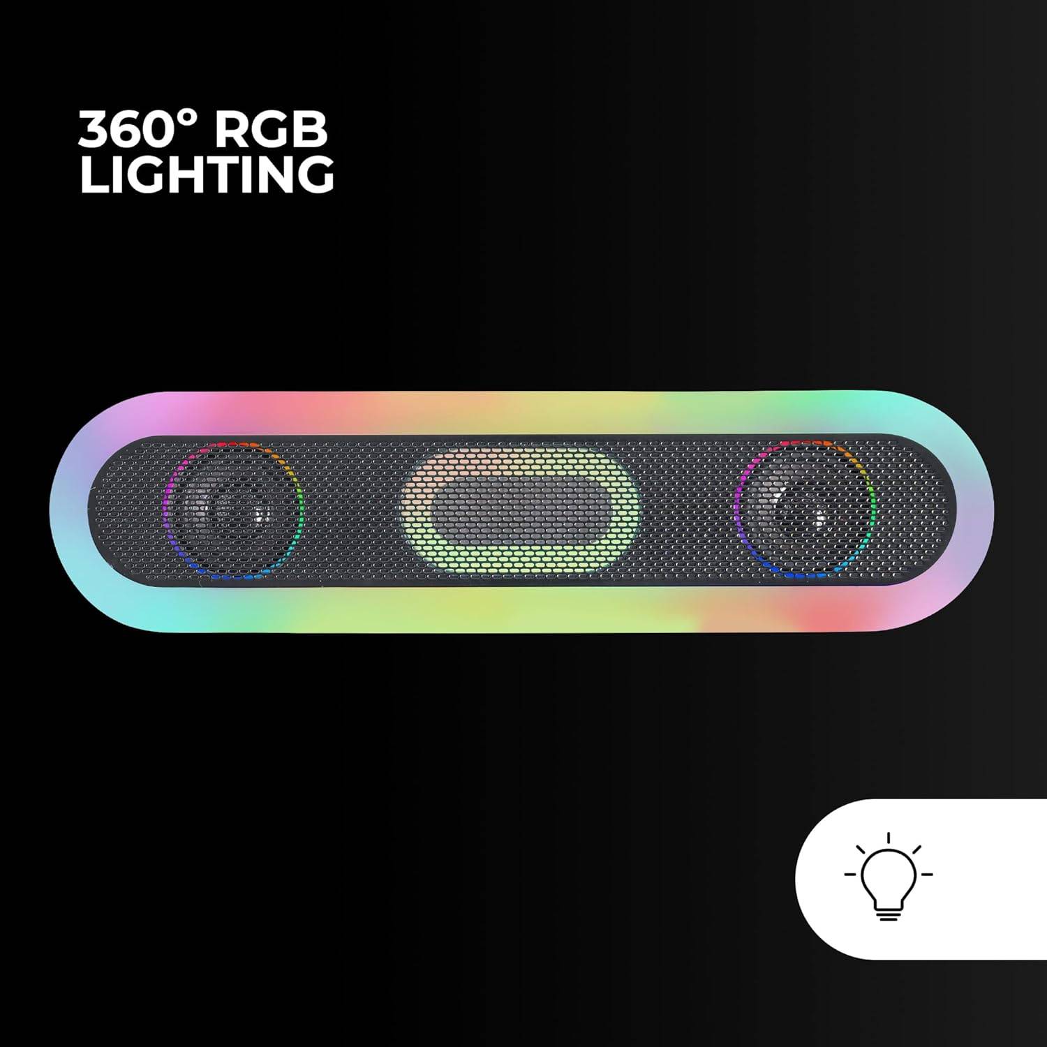 Barra de Som com Bluetooth Mars Gaming MSB-ORB/ 20W/ 2.0/ Preta - Imagem 3