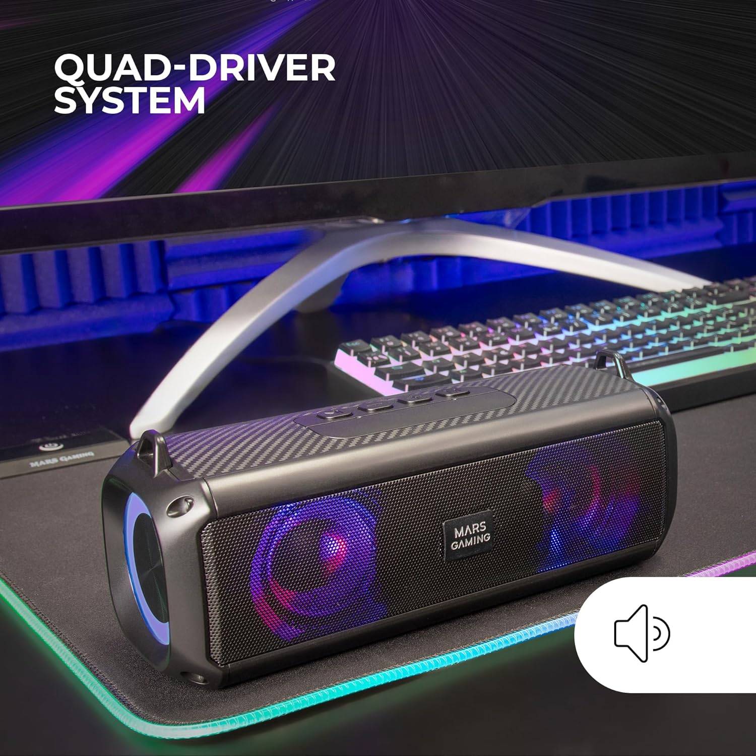 Coluna Portátil / Barra de Som com Bluetooth Mars Gaming MSB-XT/ 20W/ 2.0 - Imagem 2