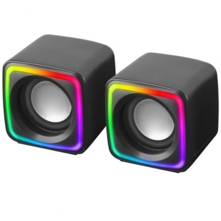 Colunas Mars Gaming MSCUBE 8W RGB Processador DSP Jack 3.5mm USB Pretas - Imagem 3