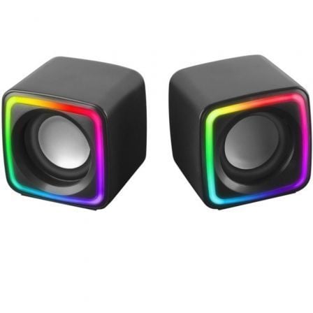 Colunas Mars Gaming MSCUBE 8W RGB Processador DSP Jack 3.5mm USB Pretas - Imagem 4