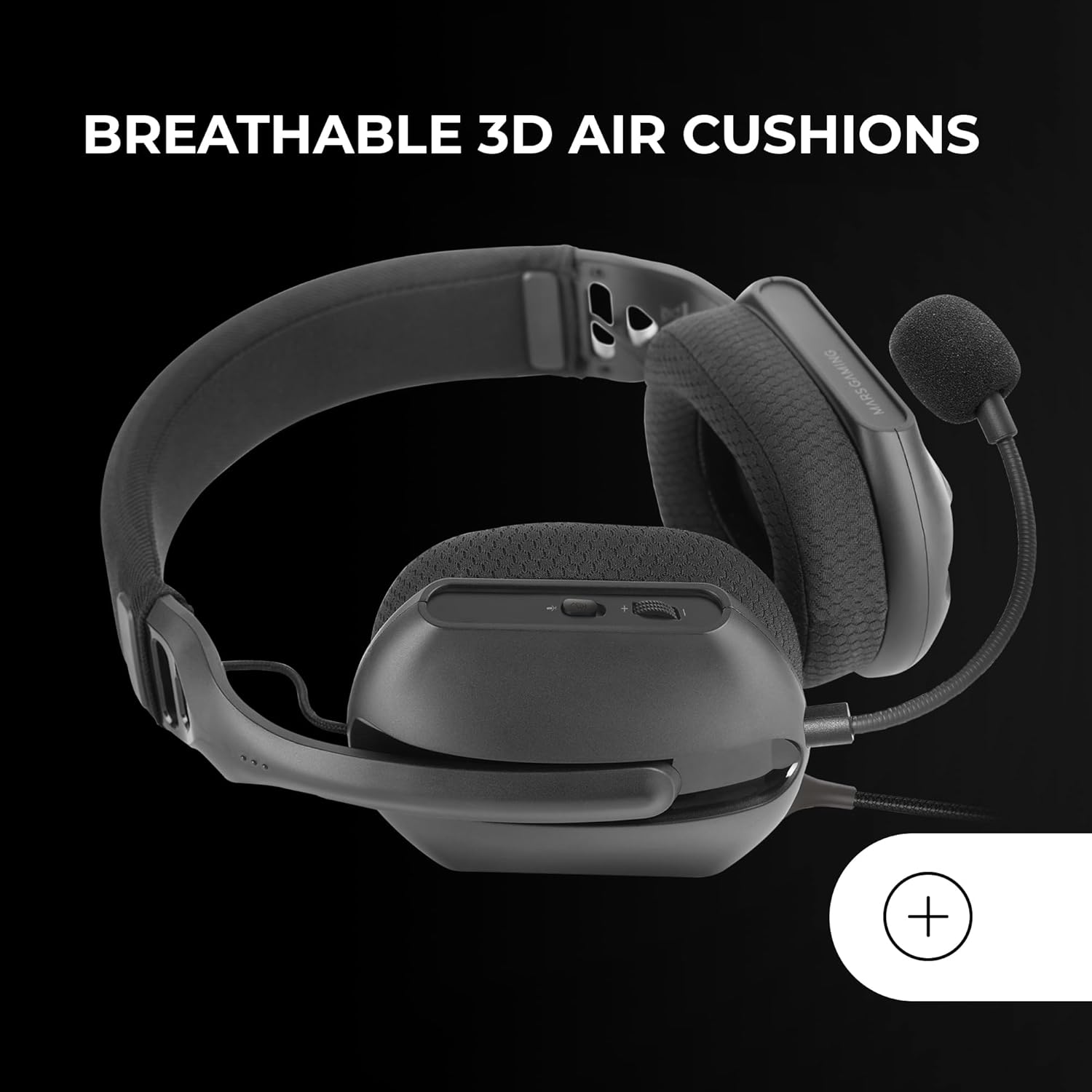 Auscultadores Gaming com Microfone Mars Gaming MH-PRO/ Jack 3.5/ USB/ Pretos - Imagem 3