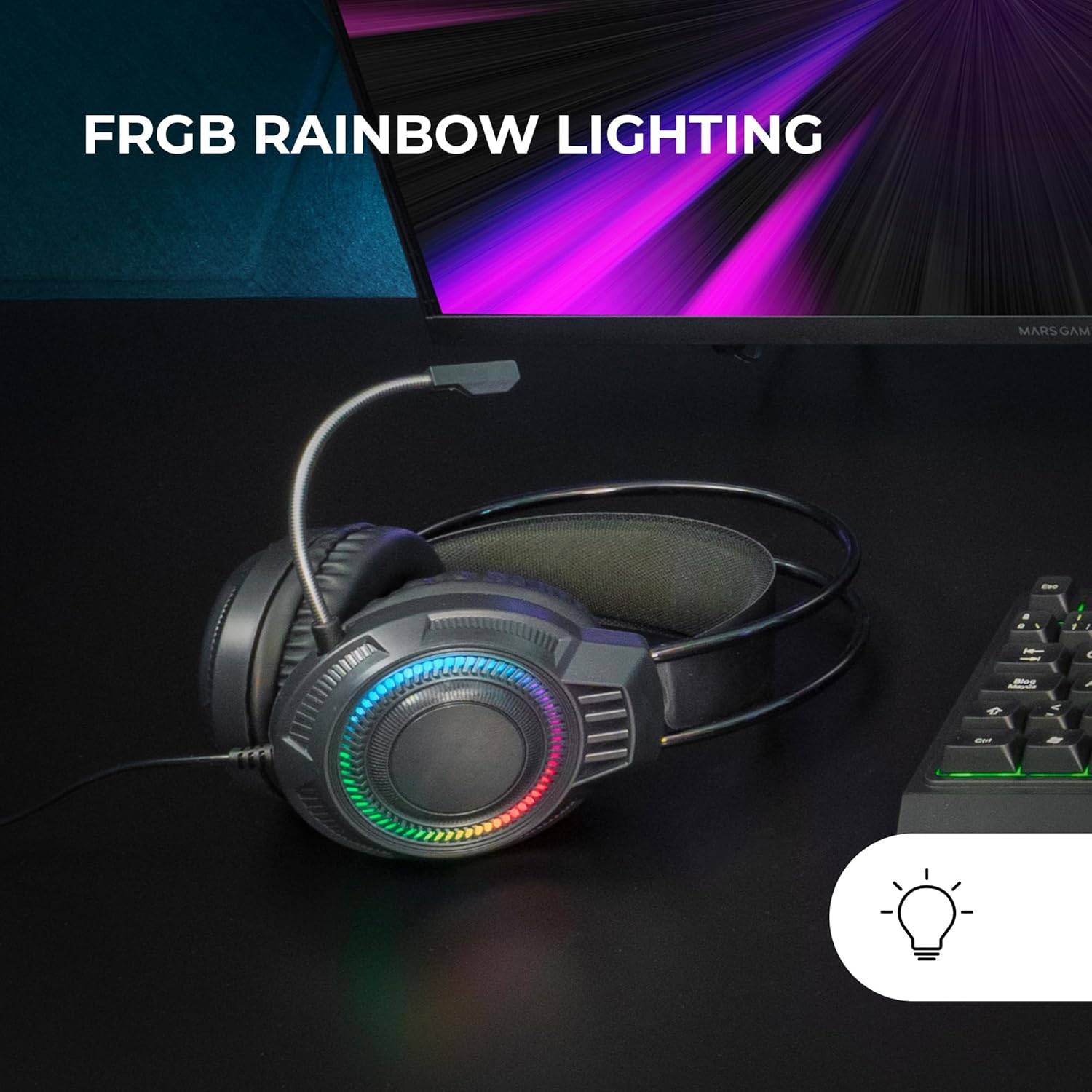 Auriculares Gaming com Microfone Mars Gaming MH124/ Jack 3.5/ Pretos - Imagem 2