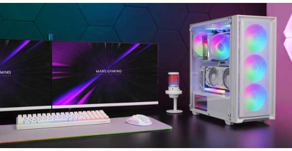 Caixa Gaming Semitorre Mars Gaming MC-AIR/ Branca - Imagem 2