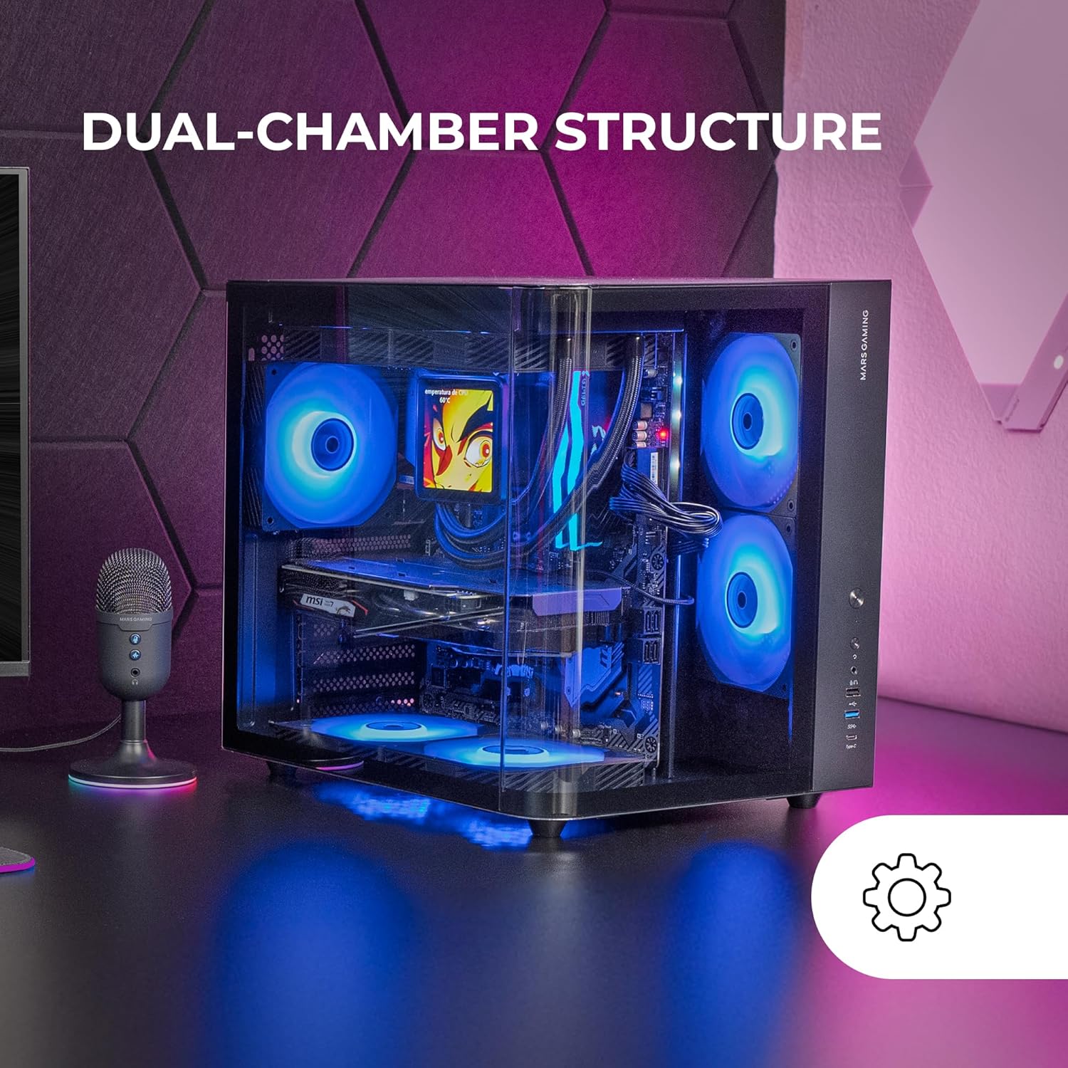 Caixa Gaming Semitorre Mars Gaming MC-CURV - Imagem 3