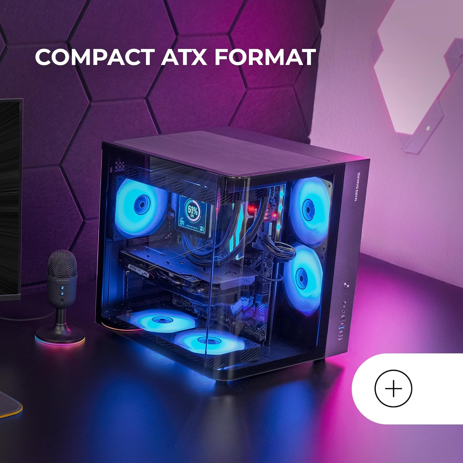 Caixa Gaming Semitorre Mars Gaming MC-CURV - Imagem 4