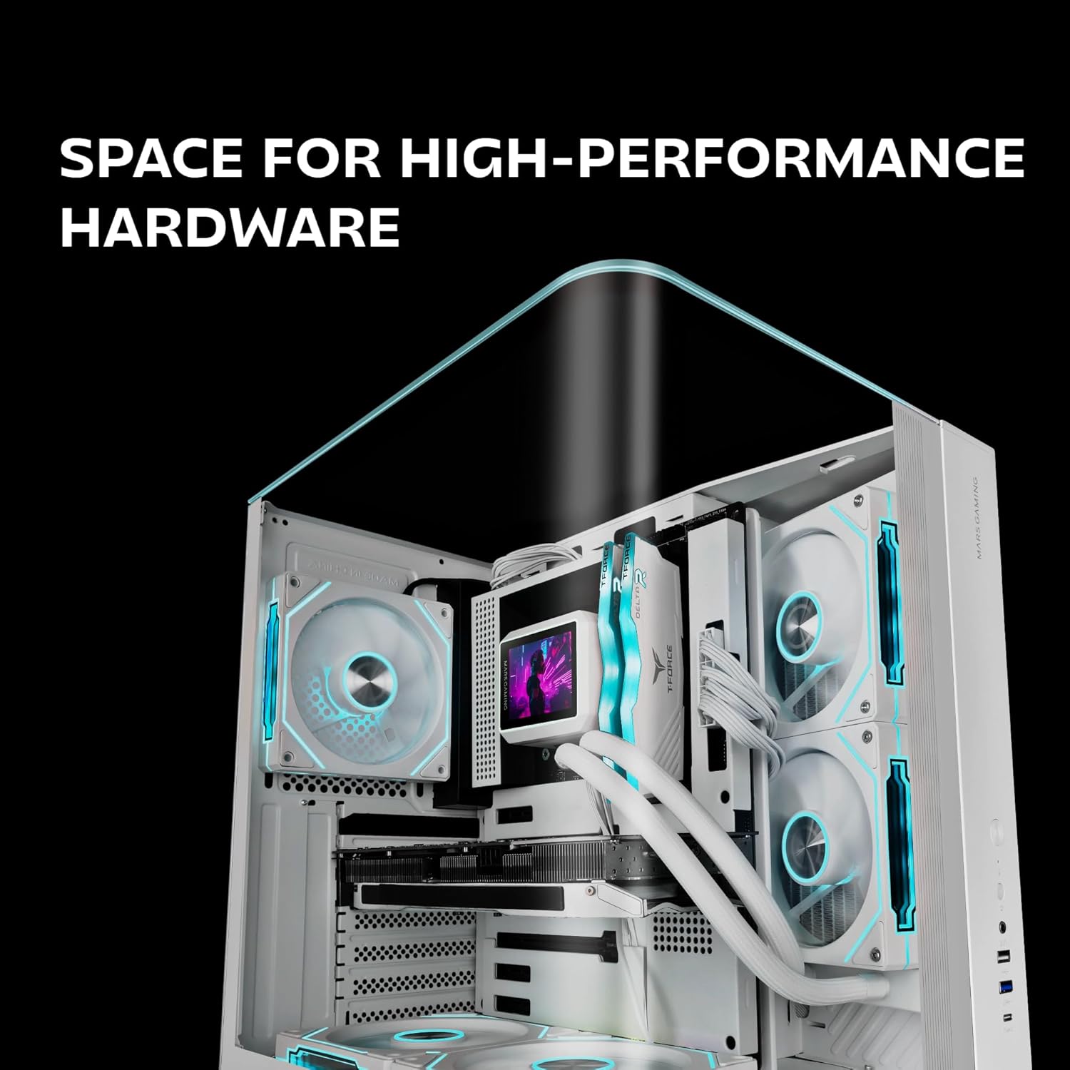 Caixa Gaming Semitorre Mars Gaming MC-INFINIOLITE/ Branca - Imagem 5