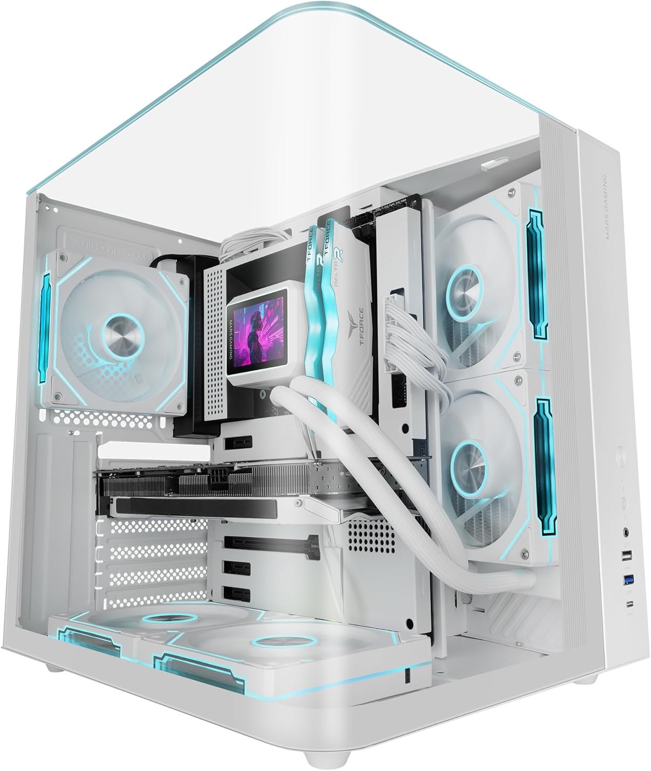 Caixa Gaming Semitorre Mars Gaming MC-INFINIOLITE/ Branca