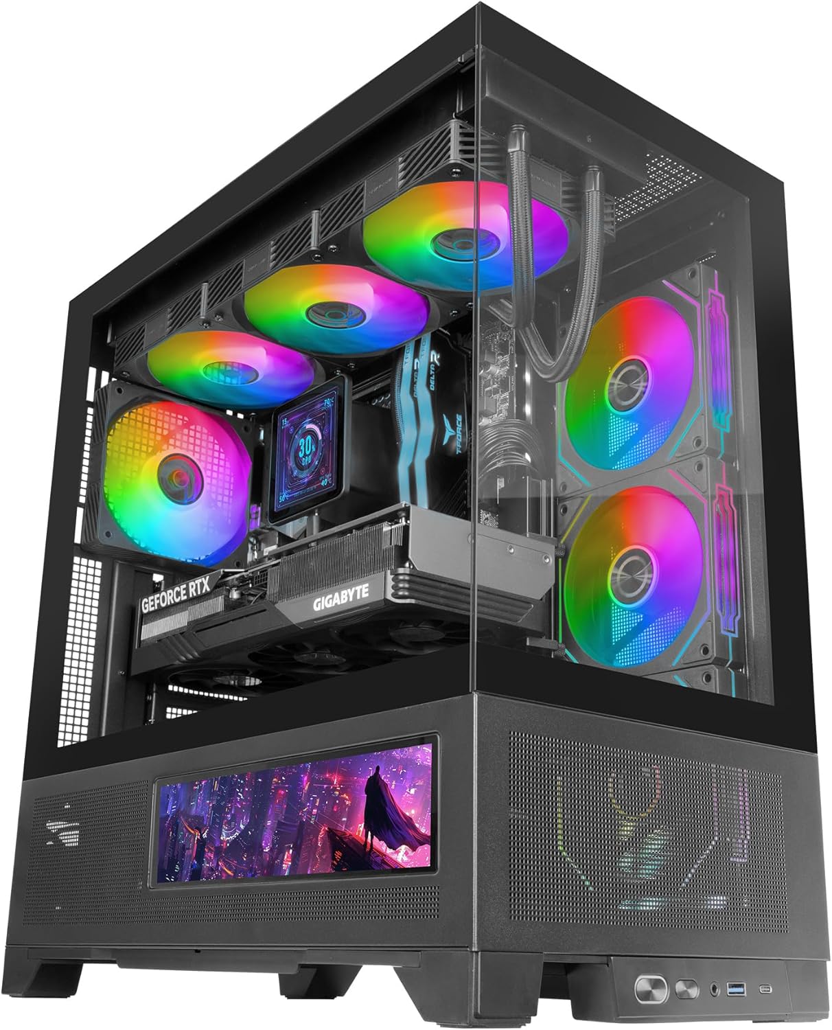 Caixa Gaming Semitorre Mars Gaming MC-LCDX