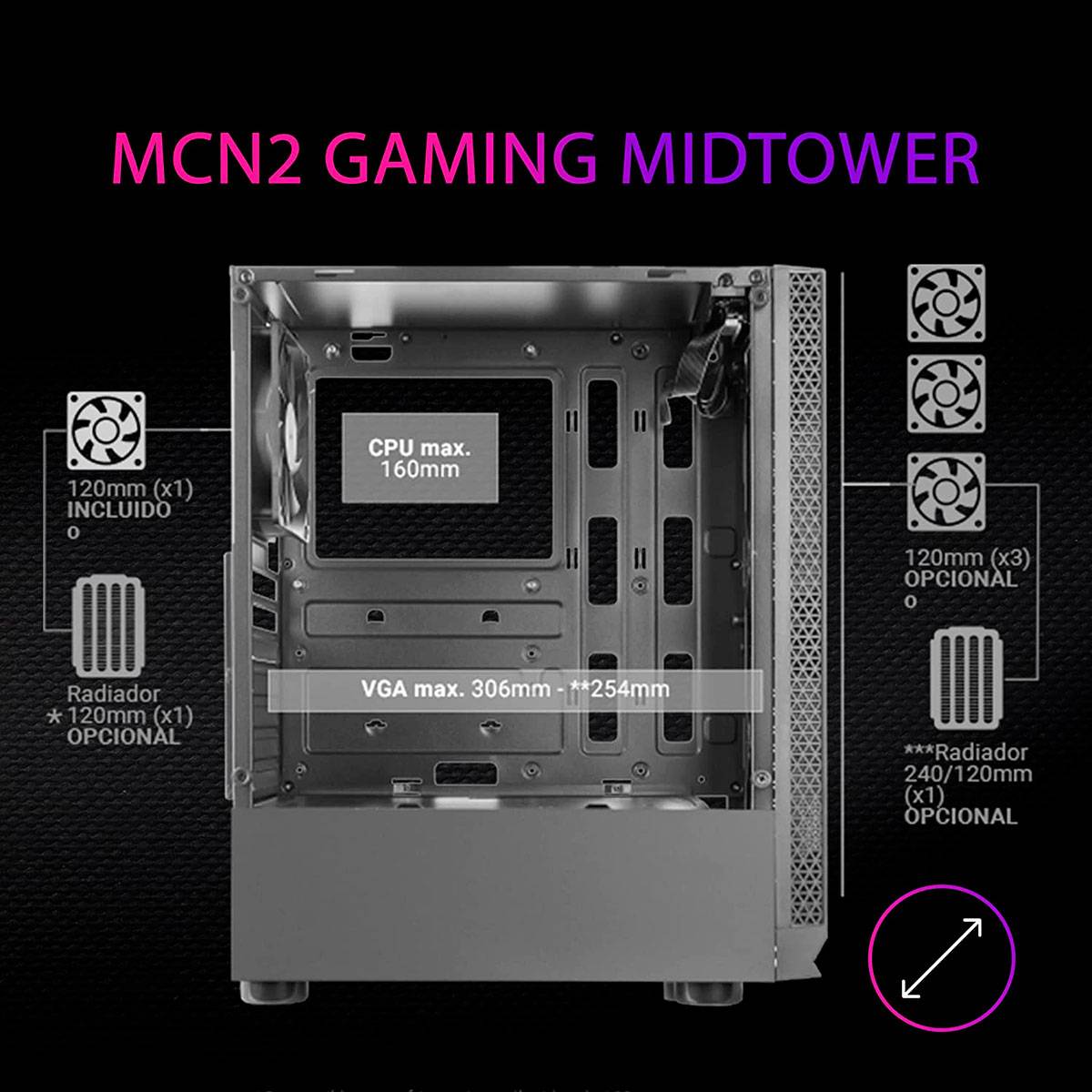 Caixa Gaming Semitorre Mars Gaming MCN2 - Imagem 5