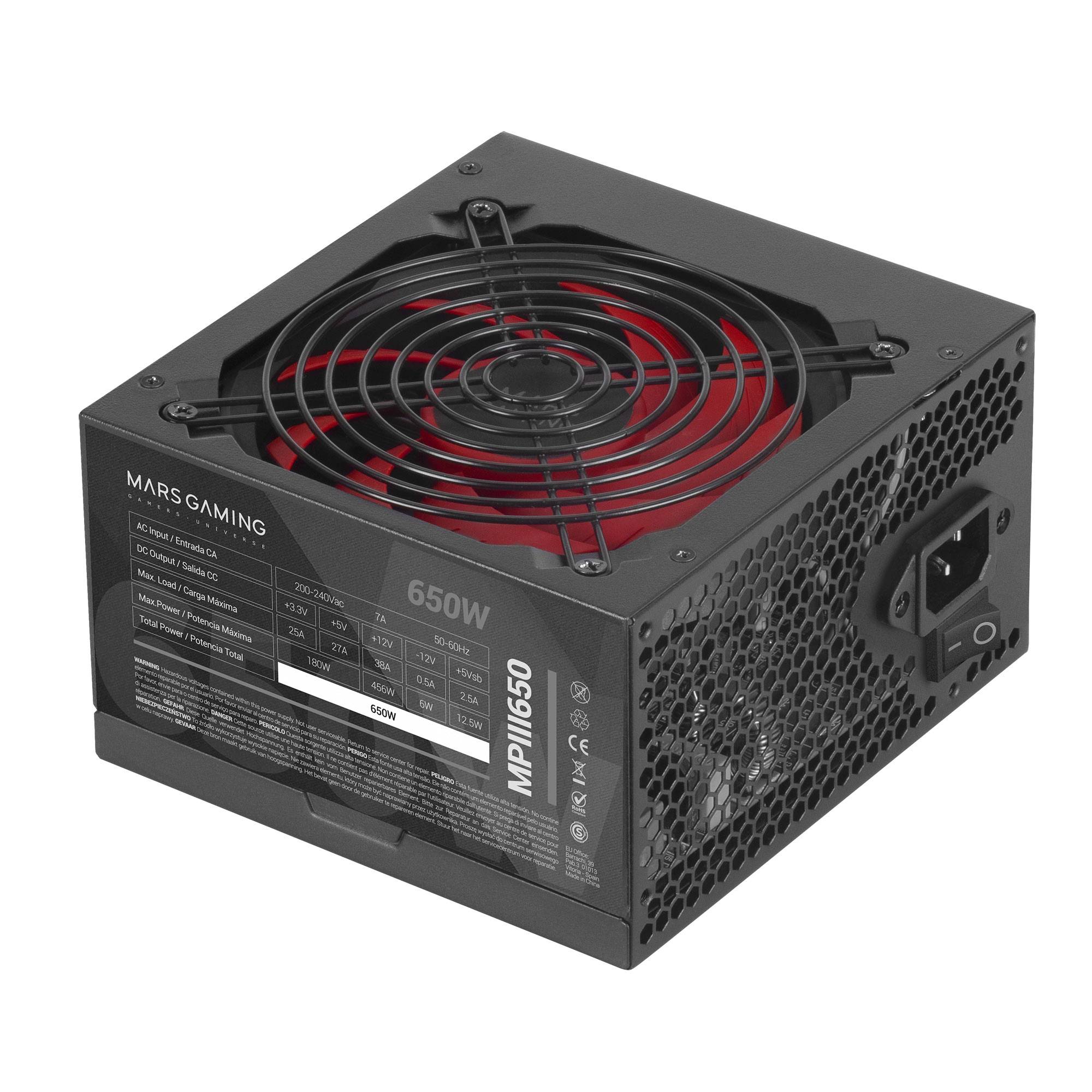 Fonte de Alimentação Mars Gaming MPIII650/ 650W/ Ventoinha 12cm
