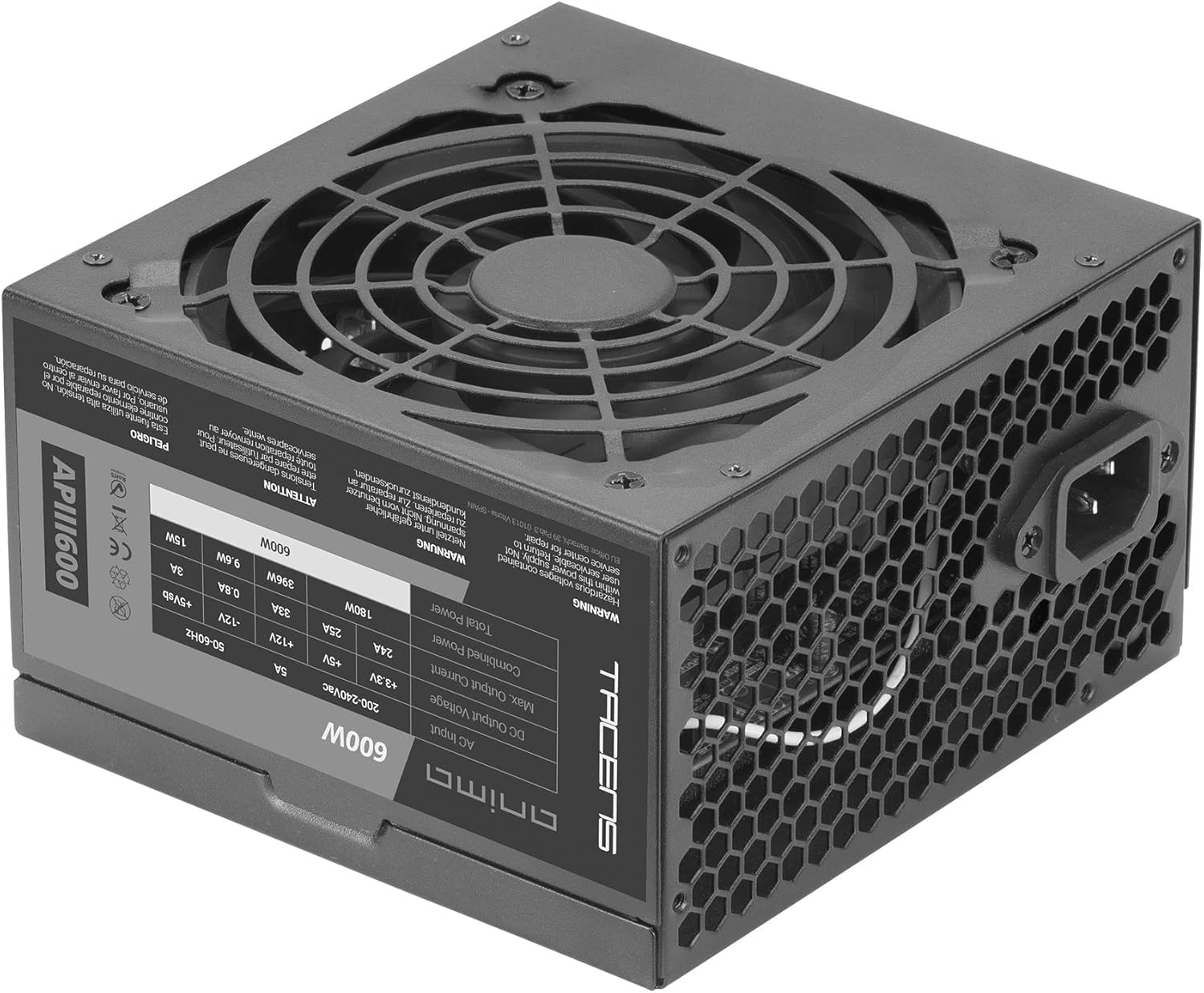 Fonte de Alimentação Anima APIII600/ 600W/ Ventoinha 12cm