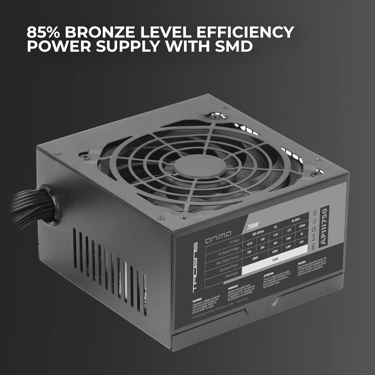 Fonte de Alimentação Anima APIII750/ 750W/ Ventilador 12cm - Imagem 2