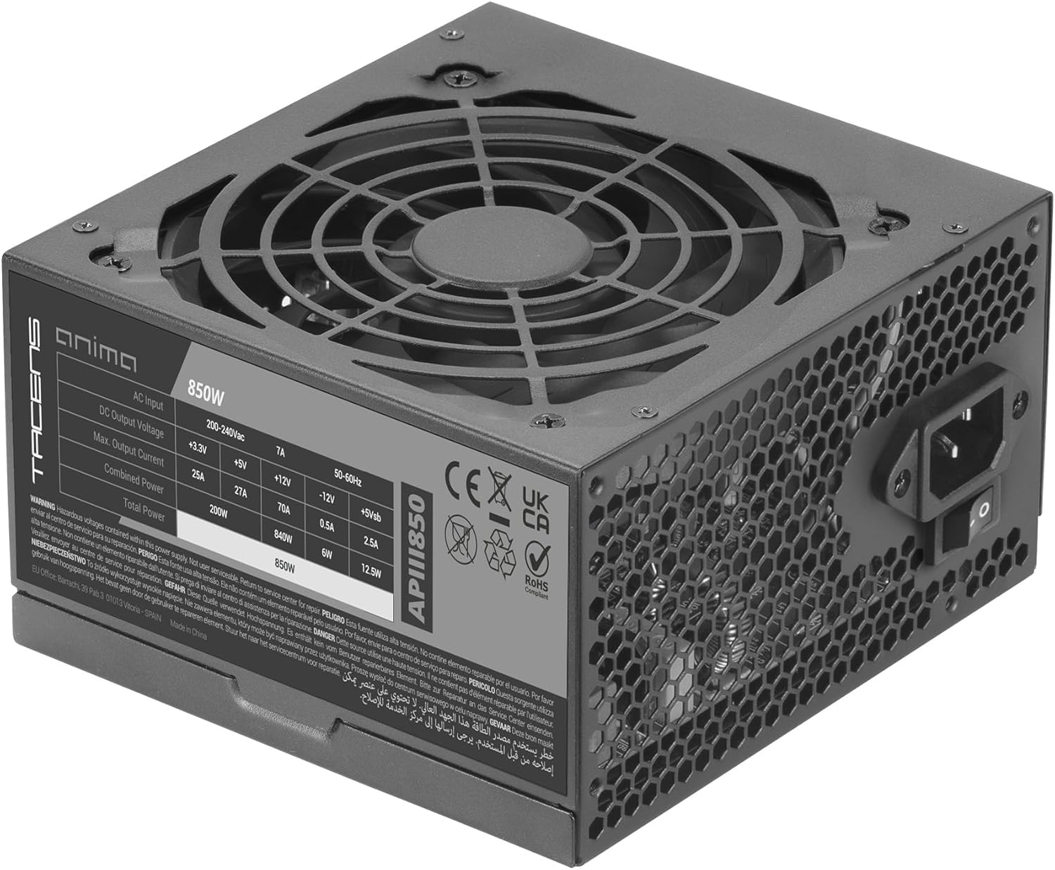 Fonte de Alimentação Anima APSIII850/ 850W/ Ventilador 12cm - Imagem 3