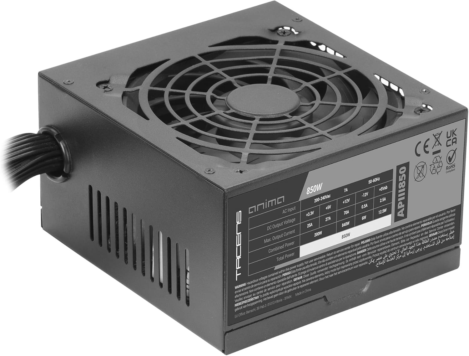Fonte de Alimentação Anima APSIII850/ 850W/ Ventilador 12cm