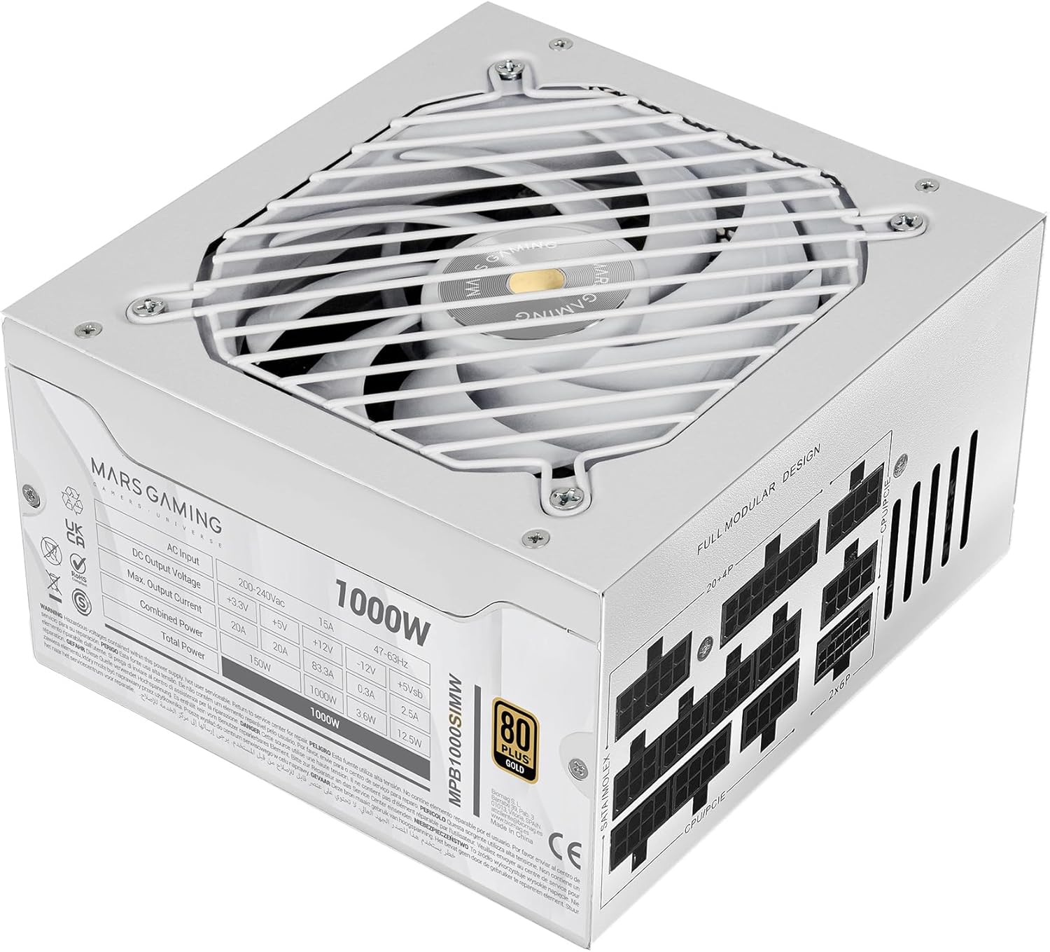 Tinteiro
Toner
Preto
POS
Motherboard
Multifunções
Raquete de Padel
Fonte de Alimentação Mars Gaming MPB1000SIM/ 1000W/ Ventoinha 14cm/ 80 Plus Gold/ Branca