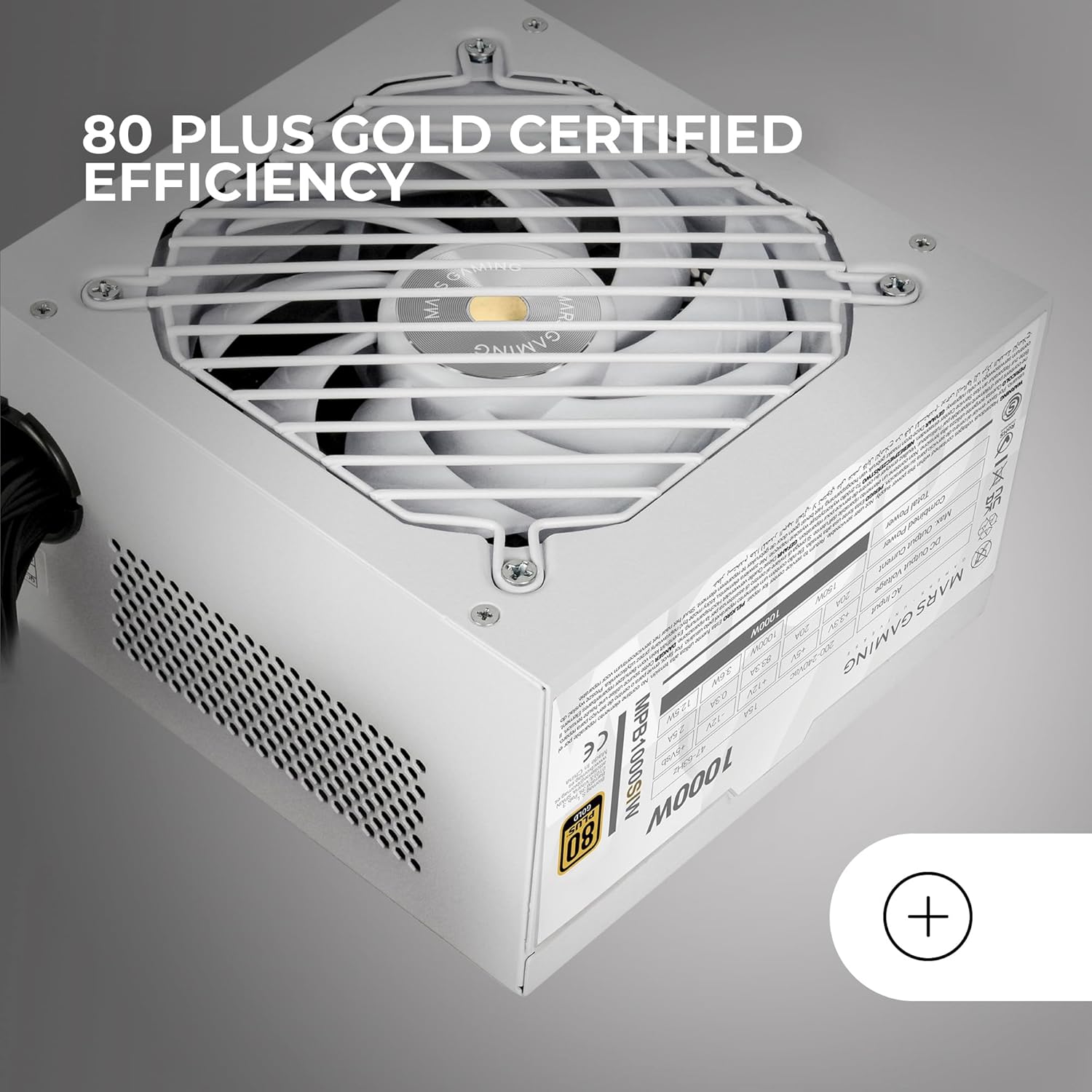 Fonte de Alimentação Mars Gaming MPB1000SI/ 1000W/ Ventoinha 14cm/ 80 Plus Gold/ Branca - Imagem 4