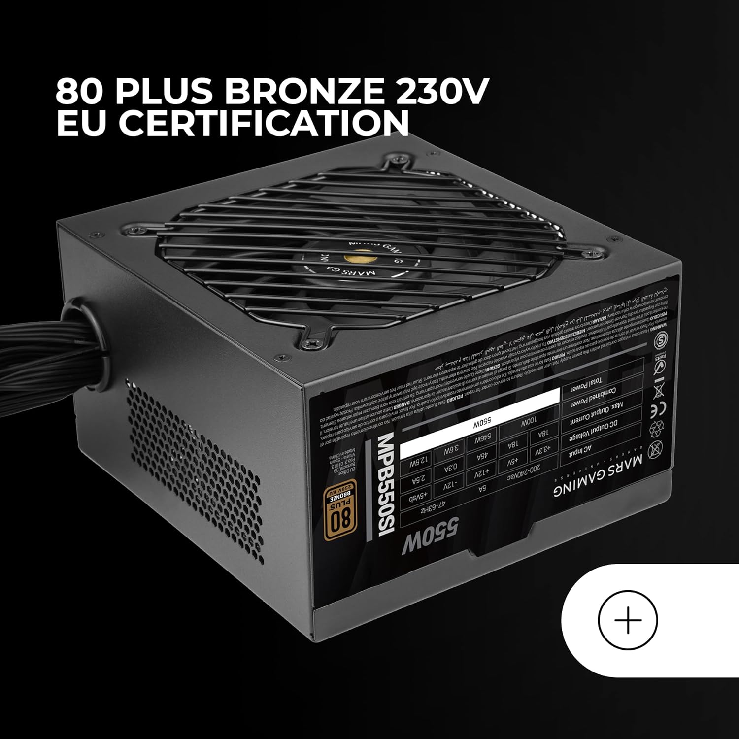Fonte de Alimentação Mars Gaming MPB550SI/ 550W/ Ventoinha 12cm/ 80 Plus Bronze - Imagem 5