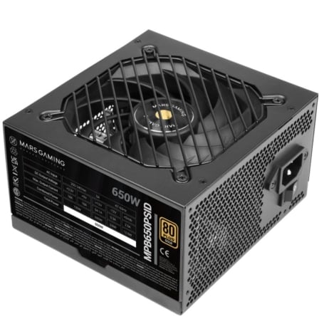 Fonte de Alimentação Mars Gaming MPB650PSID 650W 80 Plus Gold ATX 3.1 PCIe 5.1 Ventoinha 120mm