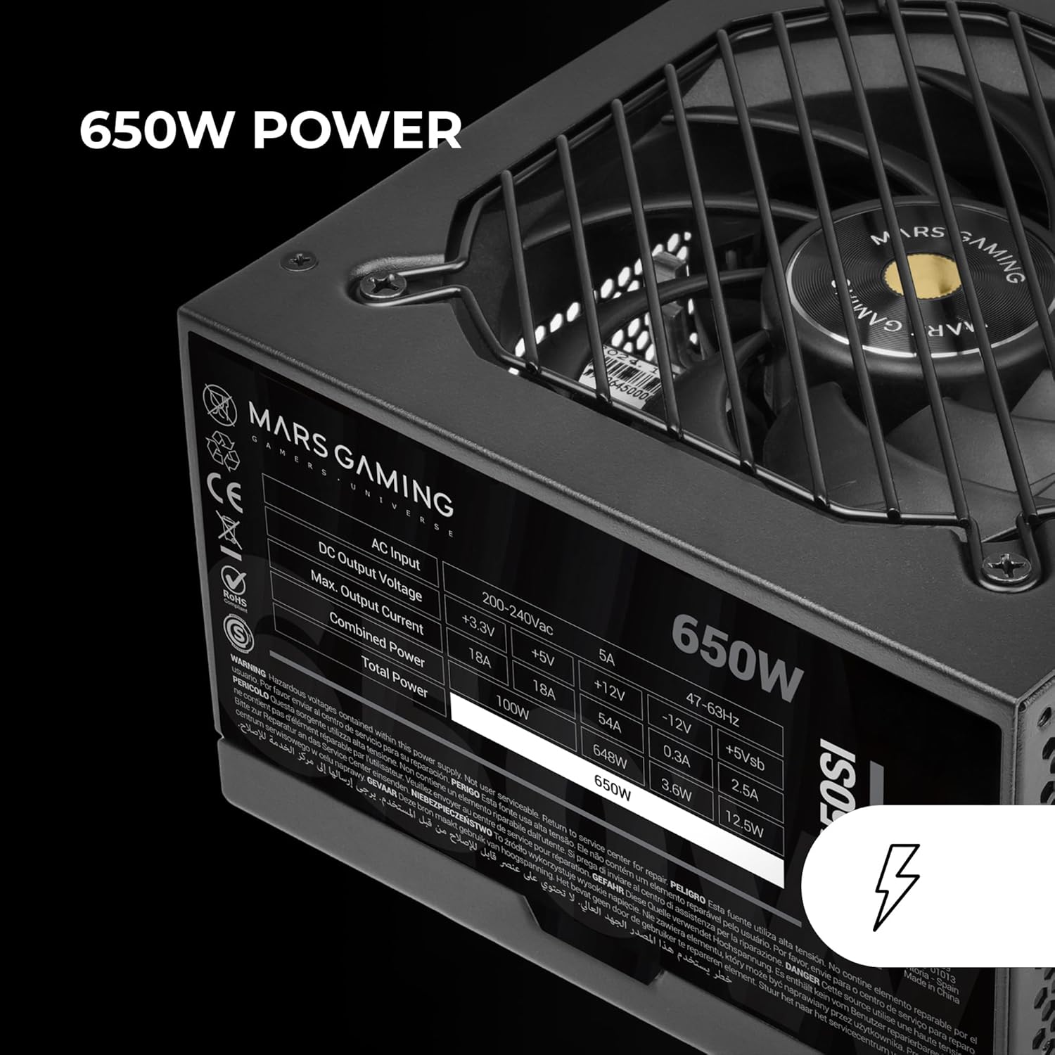 Fonte de Alimentação Mars Gaming MPB650SI/ 650W/ Ventoinha 12cm/ 80 Plus Bronze - Imagem 4