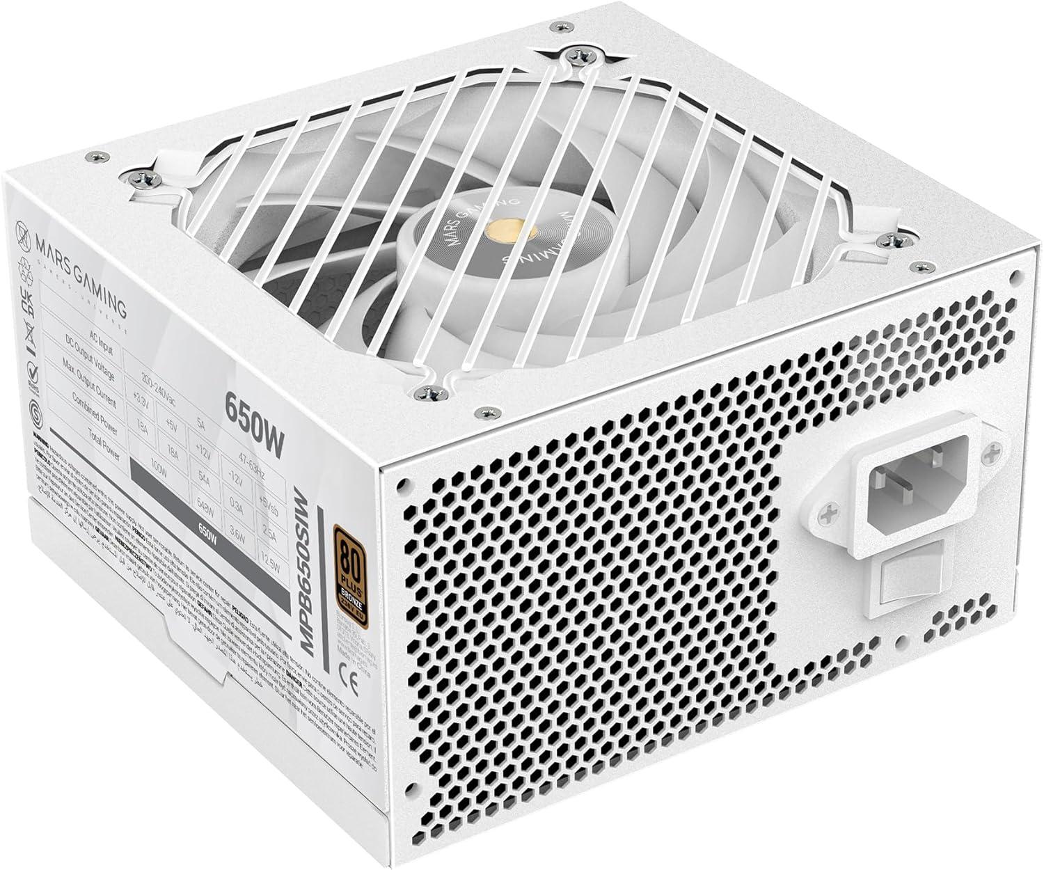 Fonte de Alimentação Mars Gaming MPB650SI/ 650W/ Ventoinha 12cm/ 80 Plus Bronze