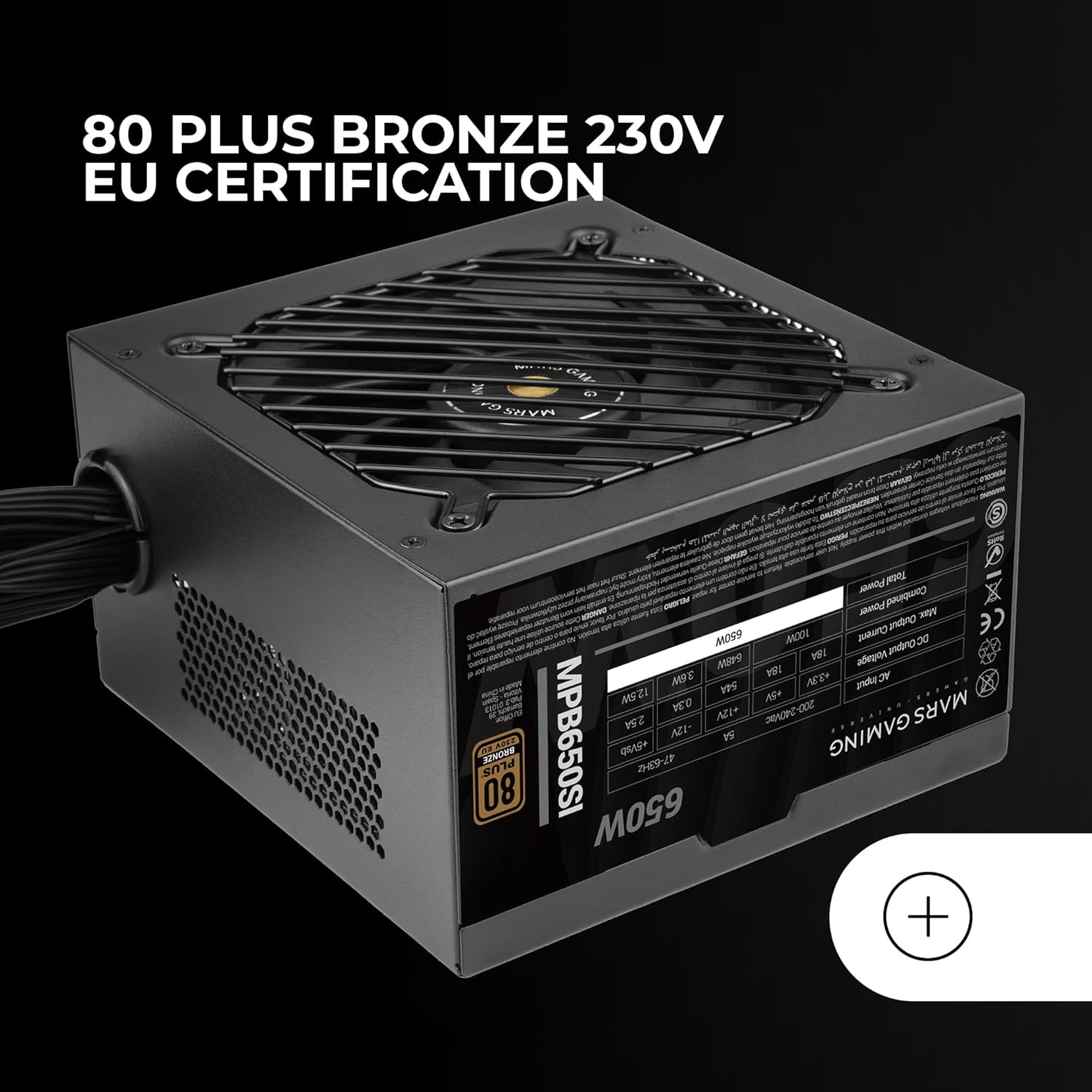 Fonte de Alimentação Mars Gaming MPB650SI/ 650W/ Ventoinha 12cm/ 80 Plus Bronze - Imagem 5