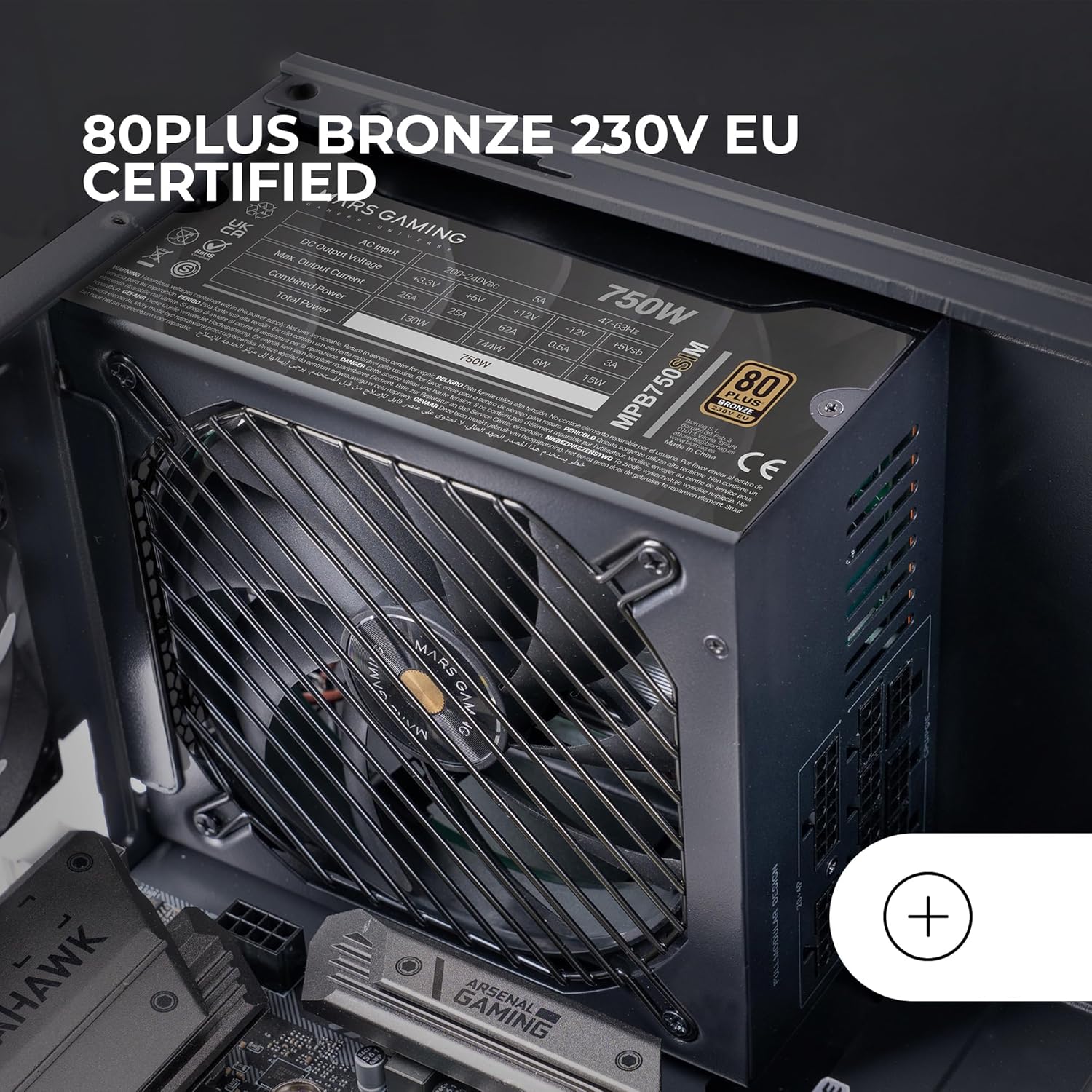Fonte de Alimentação Mars Gaming MPB750SIM/ 750W/ Ventoinha 14cm/ 80 Plus Bronze - Imagem 4