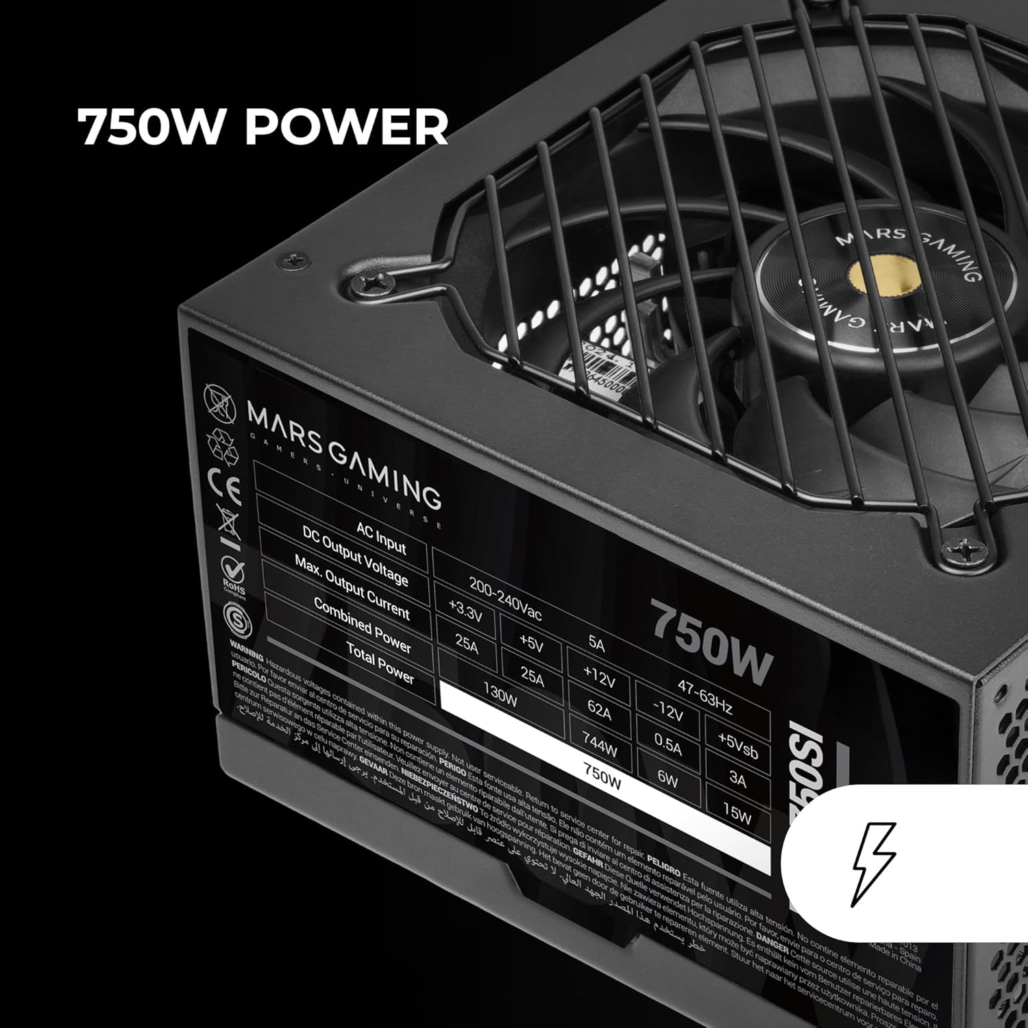Fonte de Alimentação Mars Gaming MPB750SI/ 750W/ Ventilador 12cm/ 80 Plus Bronze - Imagem 4