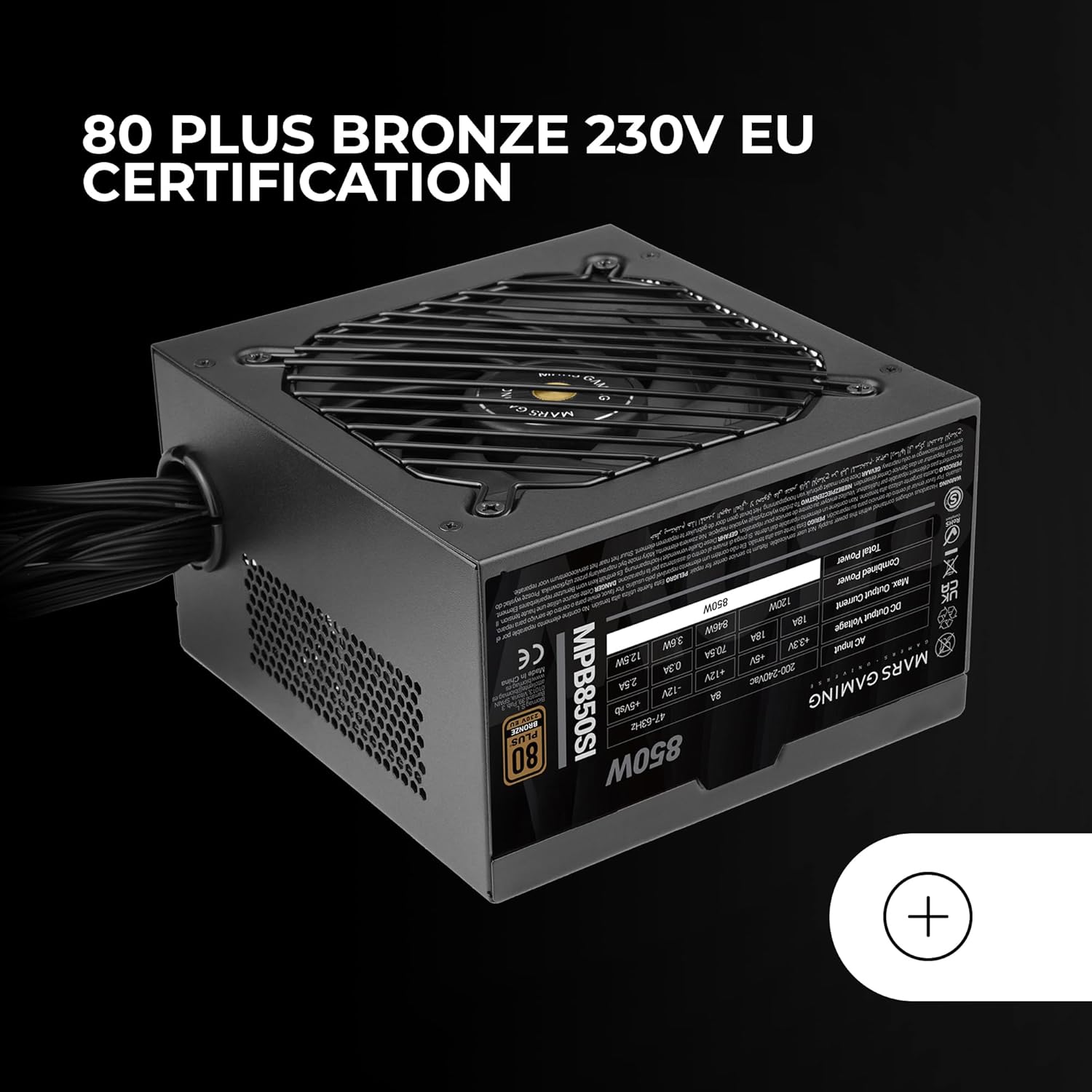 Fonte de Alimentação Mars Gaming MPB850SI/ 850W/ Ventoinha 12cm/ 80 Plus Bronze - Imagem 5