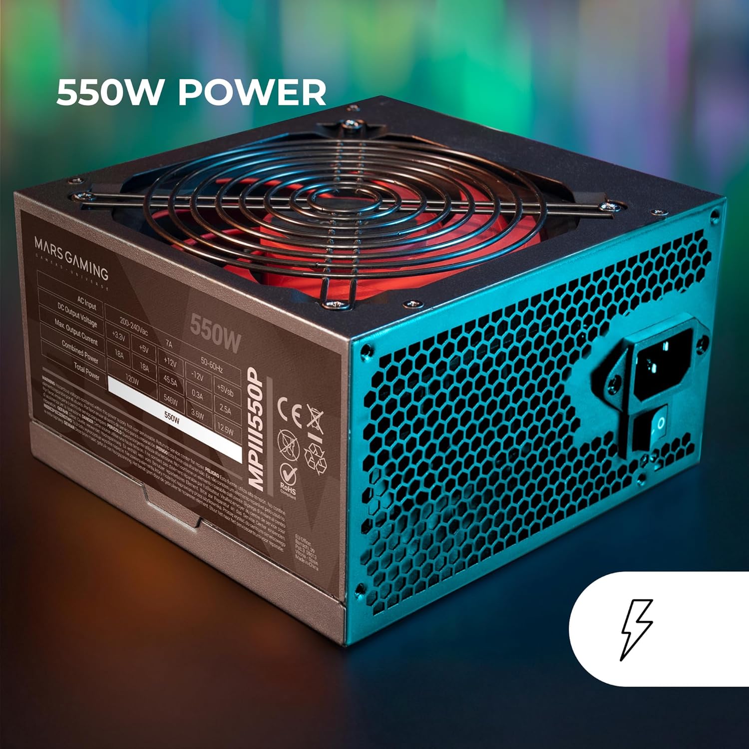 Fonte de Alimentação Mars Gaming MPIII550P/ 550W/ Ventoinha 12cm - Imagem 2