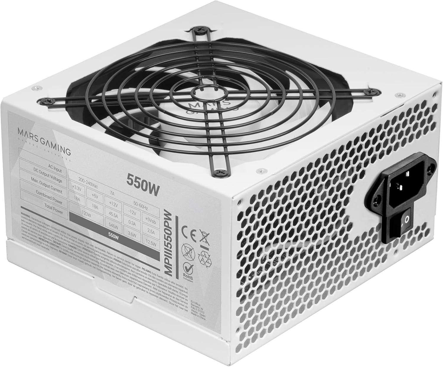 Fonte de Alimentação Mars Gaming MPIII550P/ 550W/ Ventoinha 12cm