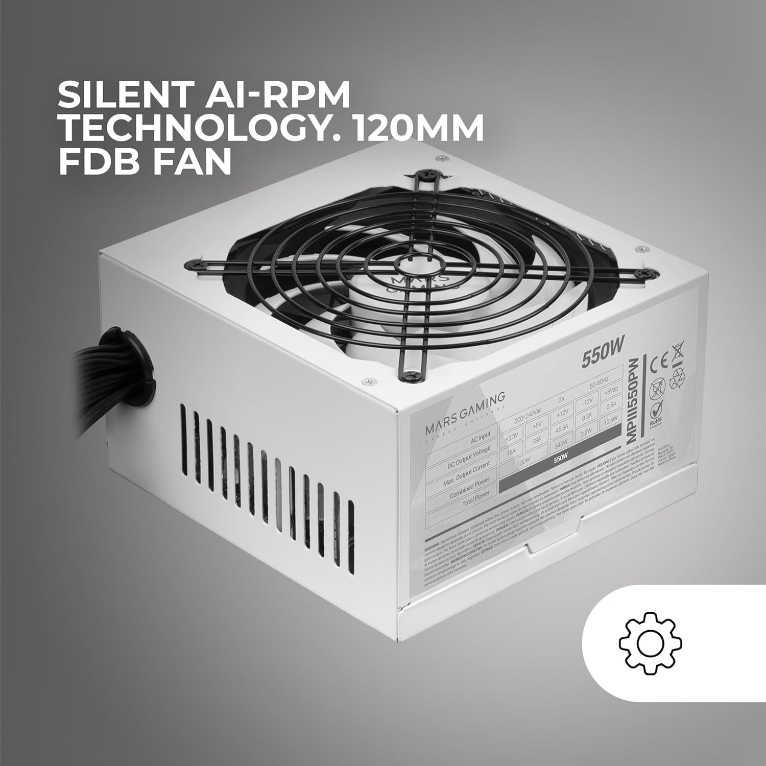 Fonte de Alimentação Mars Gaming MPIII550P/ 550W/ Ventoinha 12cm - Imagem 3