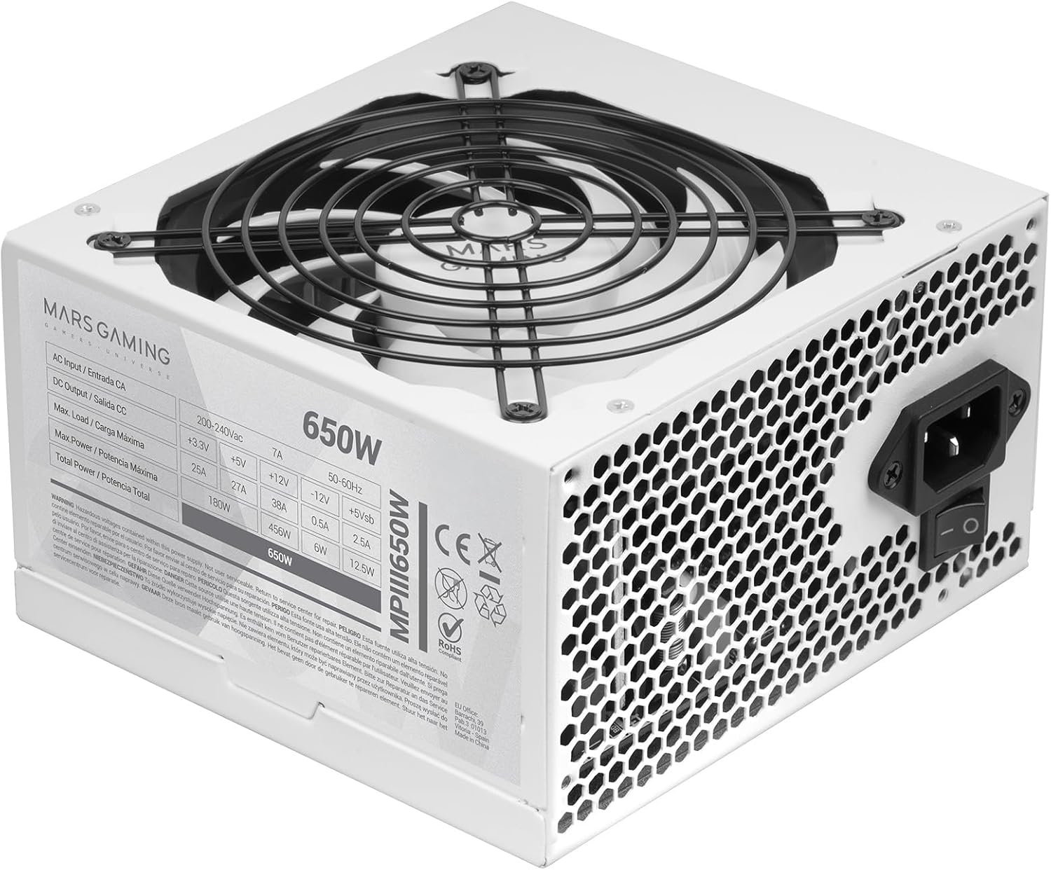 Fonte de Alimentação Mars Gaming MPIII650W/ 650W/ Ventoinha 12cm
