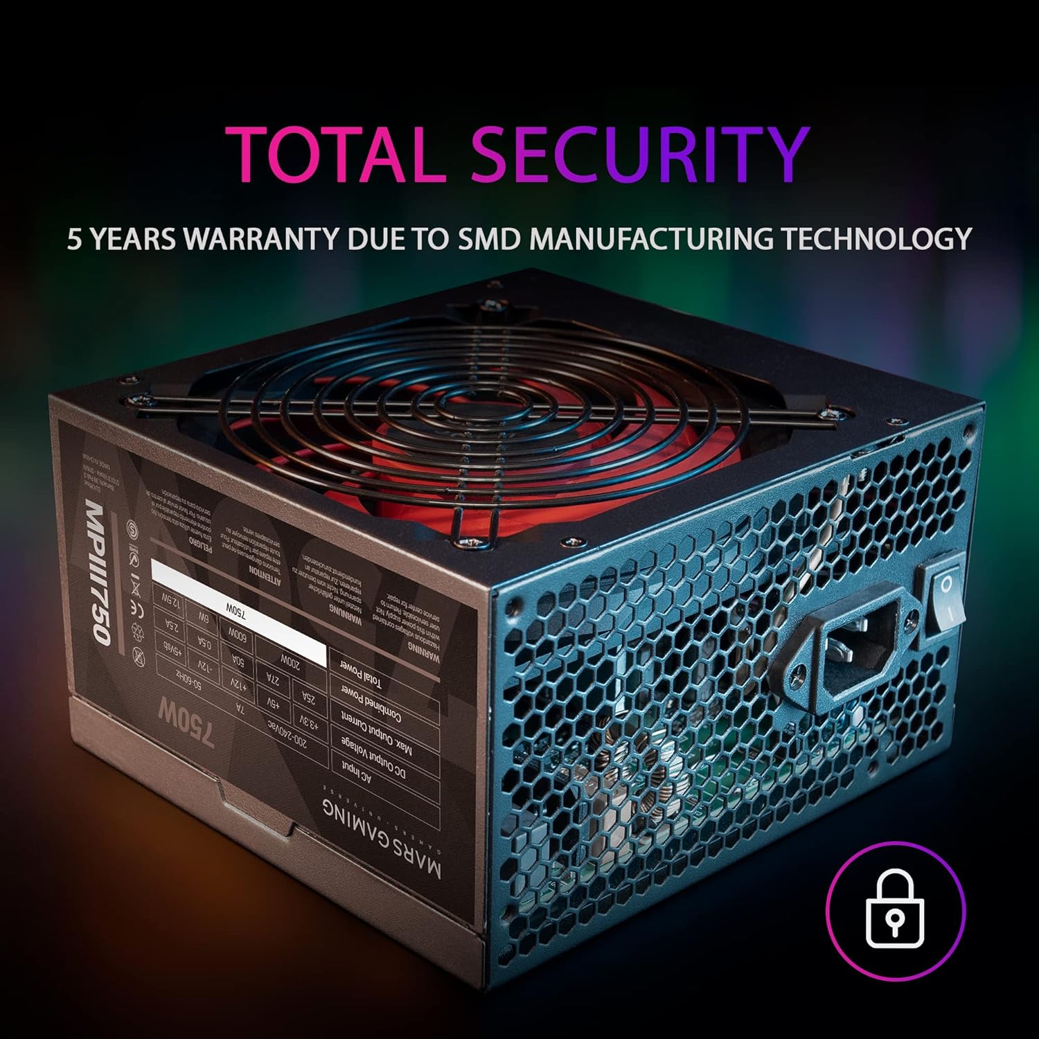 Fonte de Alimentação Mars Gaming MPIII750/ 750W/ Ventoinha 12cm - Imagem 2