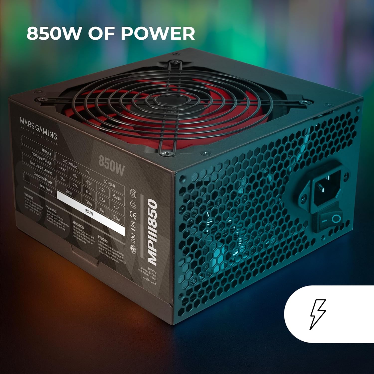 Fonte de Alimentação Mars Gaming MPIII850/ 850W/ Ventilador 12cm - Imagem 2