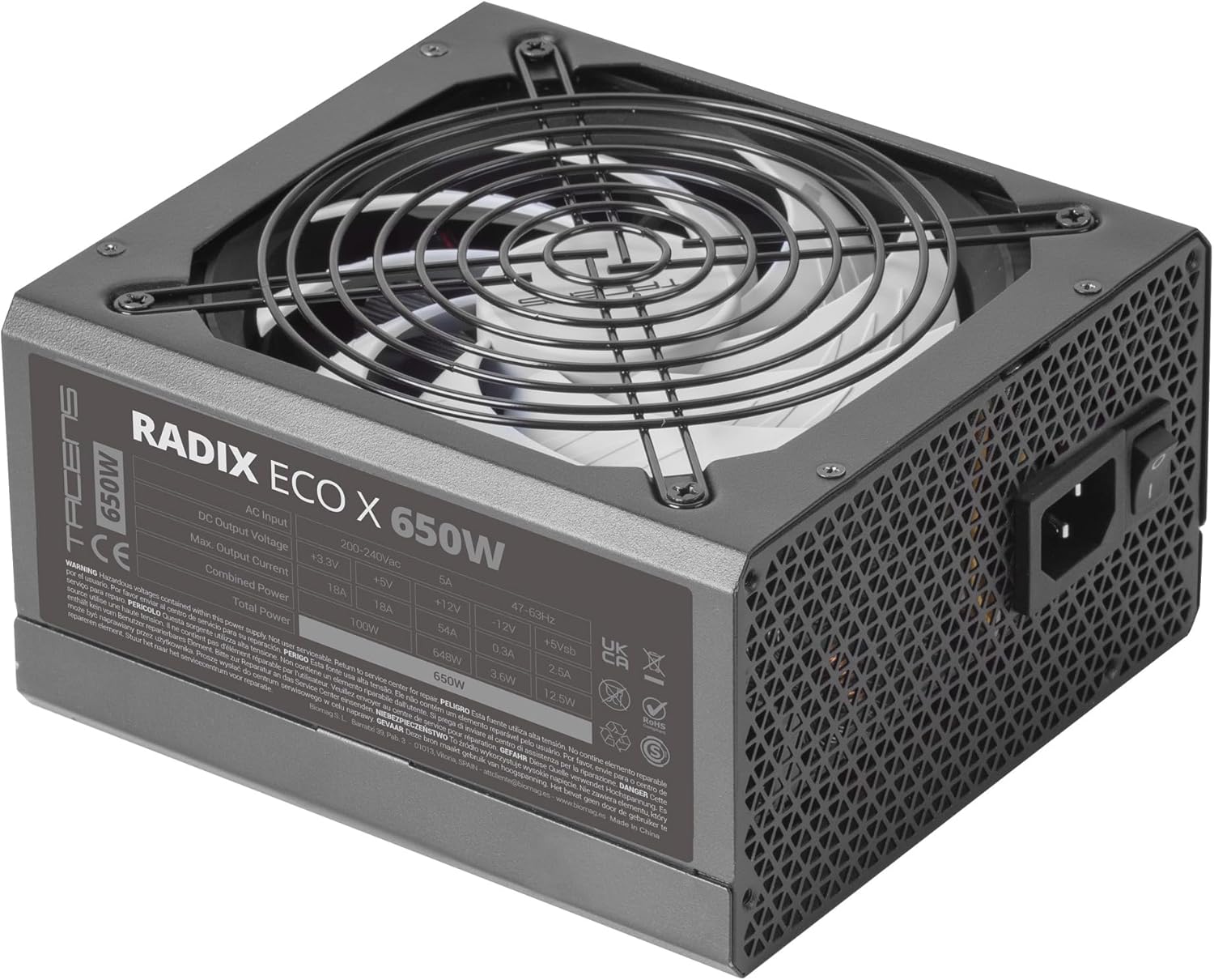 Fonte de Alimentação Tacens Radix Eco X 650/ 650W/ Ventoinha 14cm
