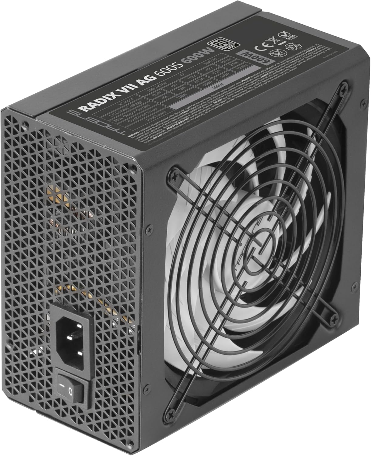 Fonte de Alimentação Tacens Radix VII AG 600S/ 600W/ Ventilador 14cm/ 80 Plus Silver - Imagem 2