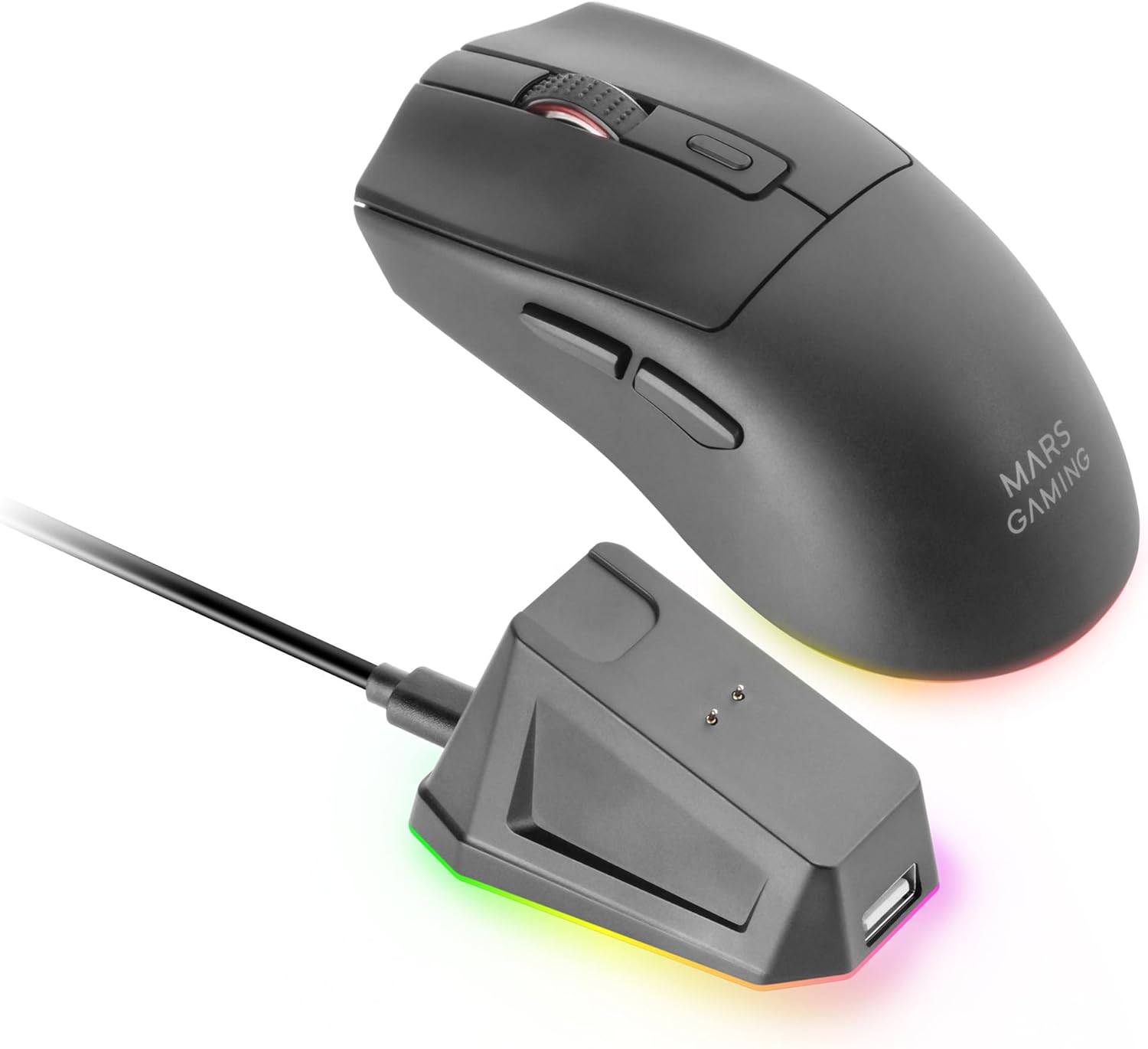 Rato Gaming Sem Fios Mars Gaming MM-T3/ Bateria recarregável/ Até 14400 DPI
