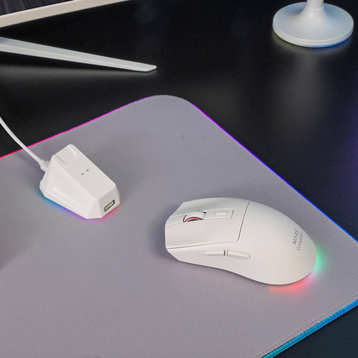 Rato Gaming Sem Fios Mars Gaming MM-T3/ Bateria recarregável/ Até 14400 DPI/ Branco - Imagem 6