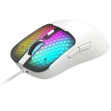 Rato Gaming Mars Gaming MM-Viper 12800 DPI Sensor Óptico A825PRO 56g 6 Botões RGB USB-C Branco - Imagem 2