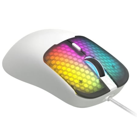 Rato Gaming Mars Gaming MM-Viper 12800 DPI Sensor Óptico A825PRO 56g 6 Botões RGB USB-C Branco - Imagem 3